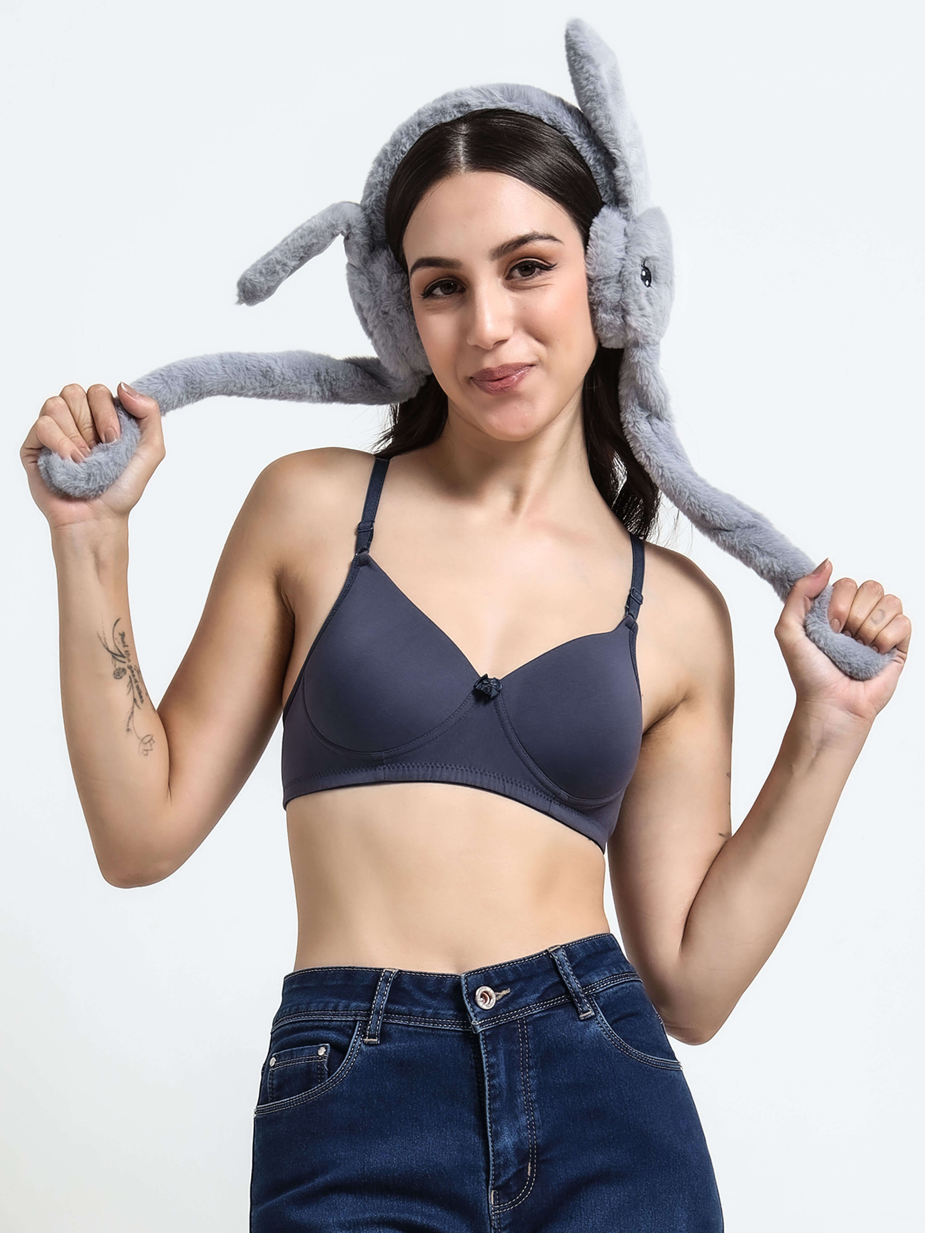 H&F Women's Everyday Non Wired Full Coverage T-shirt Padded Bra