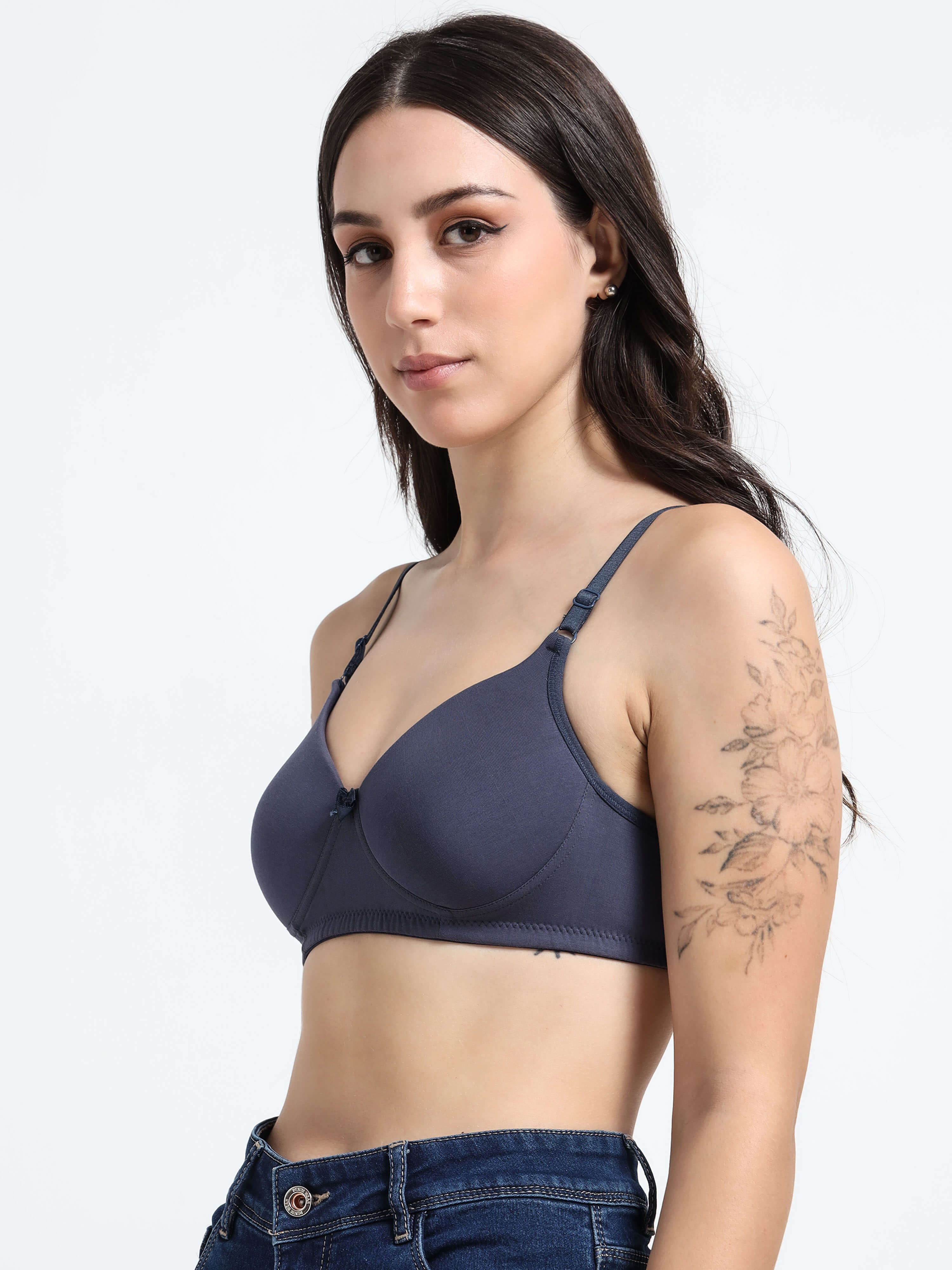 H&F Women's Everyday Non Wired Full Coverage T-shirt Padded Bra