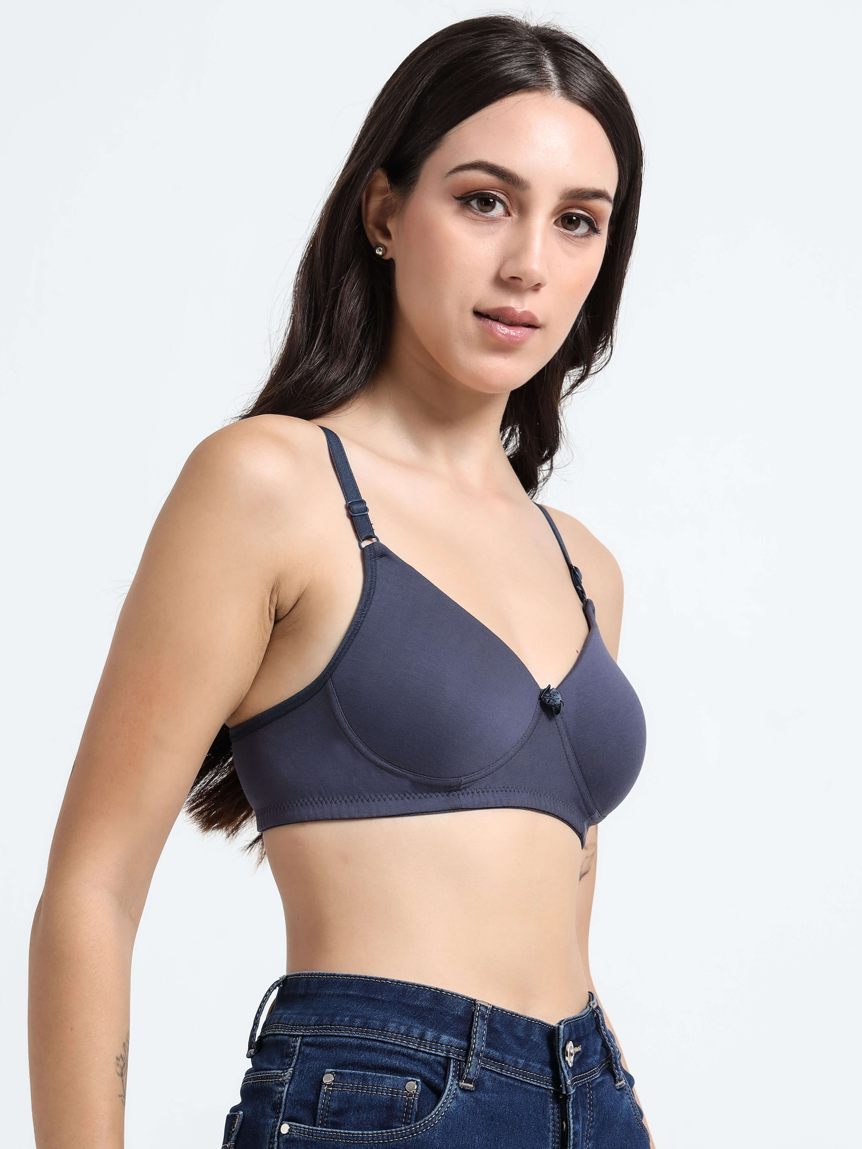 H&F Women's Everyday Non Wired Full Coverage T-shirt Padded Bra