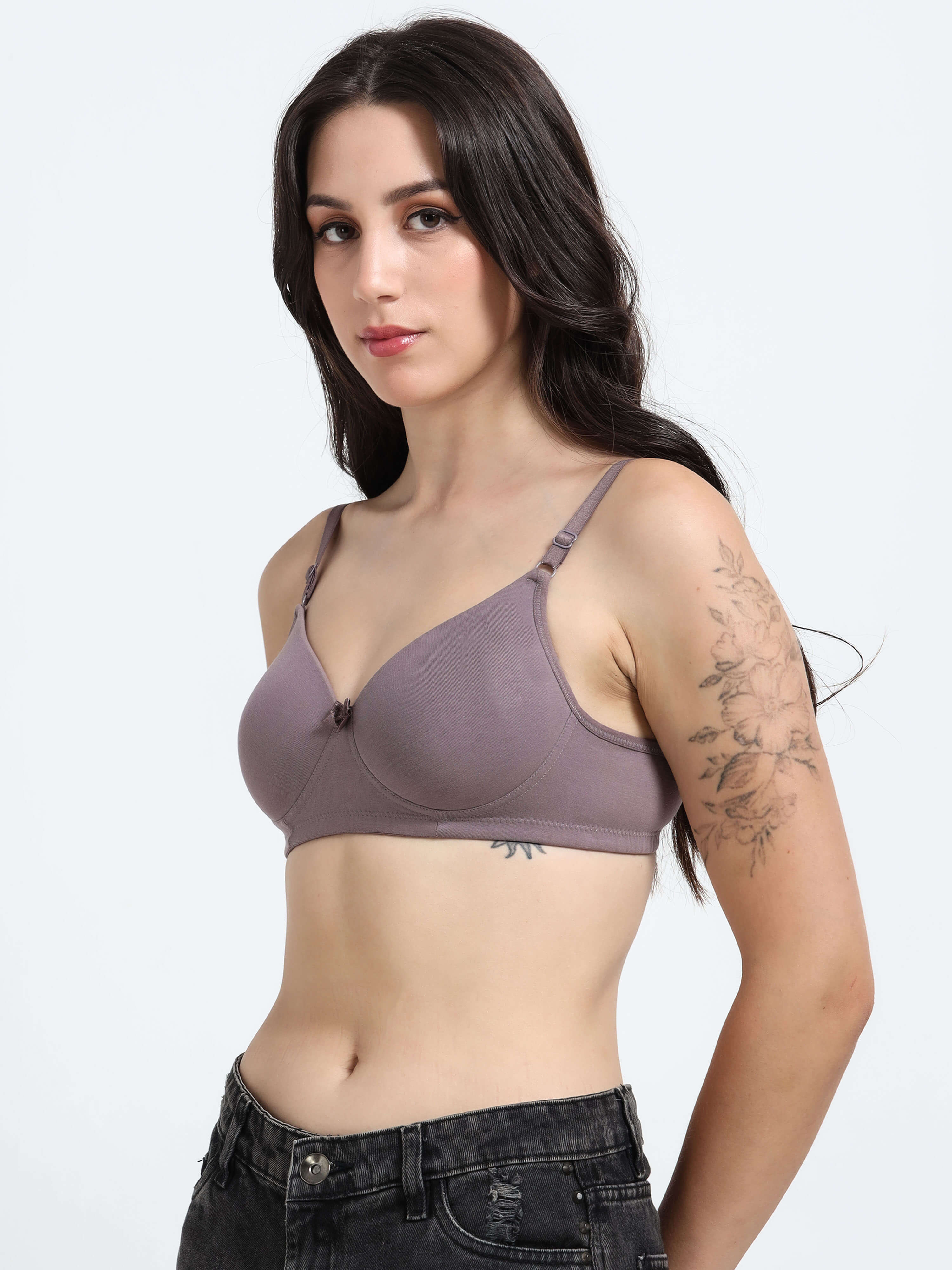 H&F Women's Everyday Non Wired Full Coverage T-shirt Padded Bra