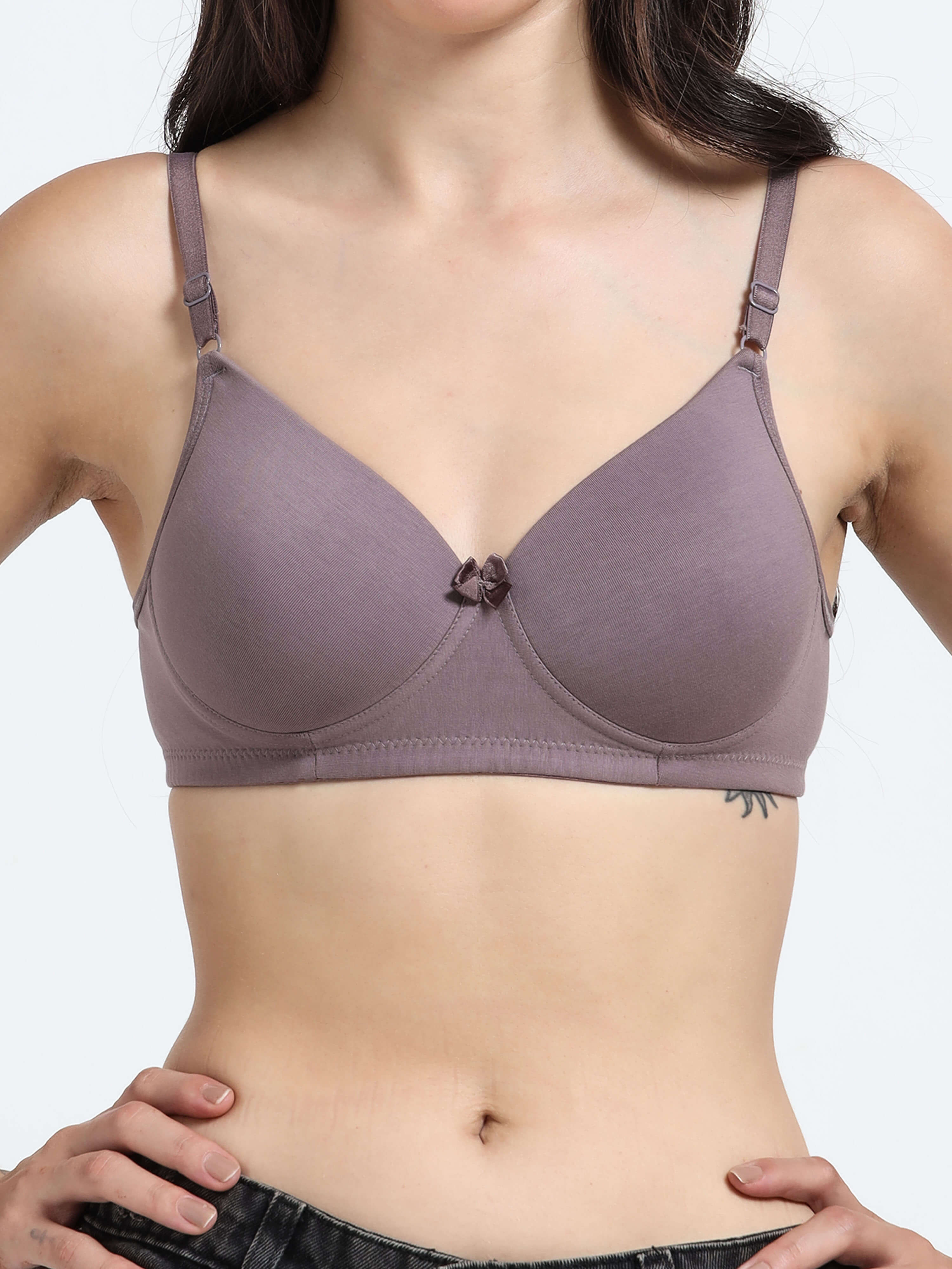 H&F Women's Everyday Non Wired Full Coverage T-shirt Padded Bra