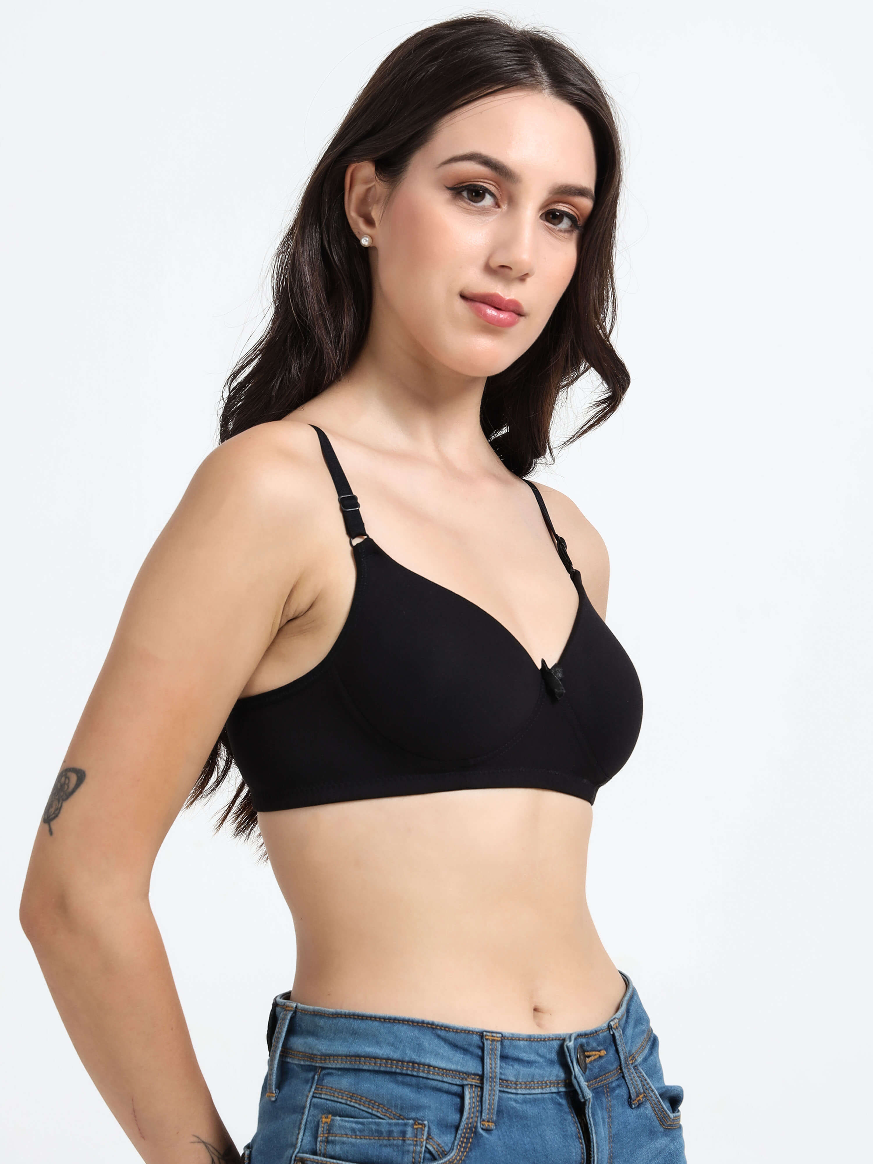 H&F Women's Everyday Non Wired Full Coverage T-shirt Padded Bra