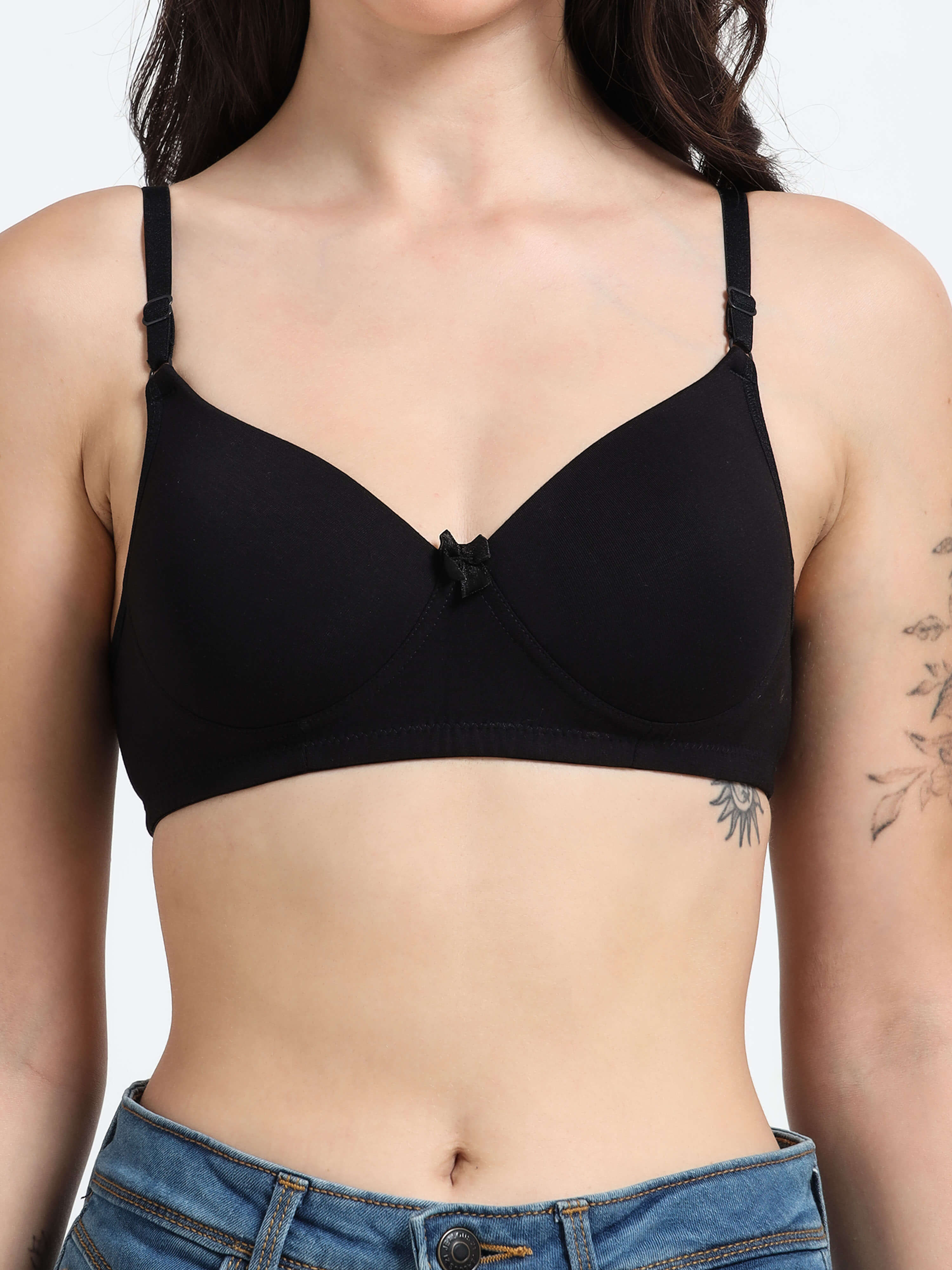 H&F Women's Everyday Non Wired Full Coverage T-shirt Padded Bra