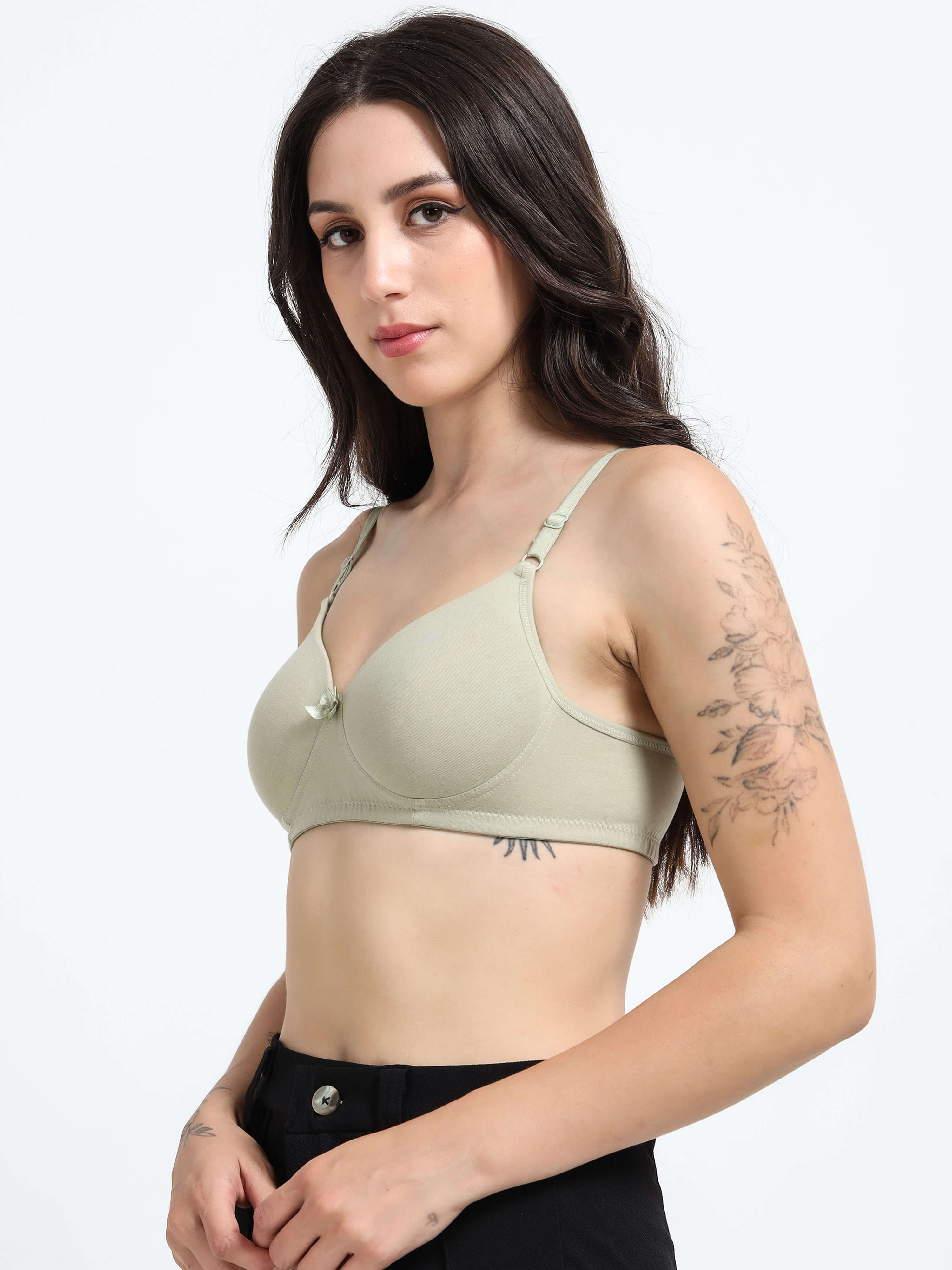H&F Women's Everyday Non Wired Full Coverage T-shirt Padded Bra