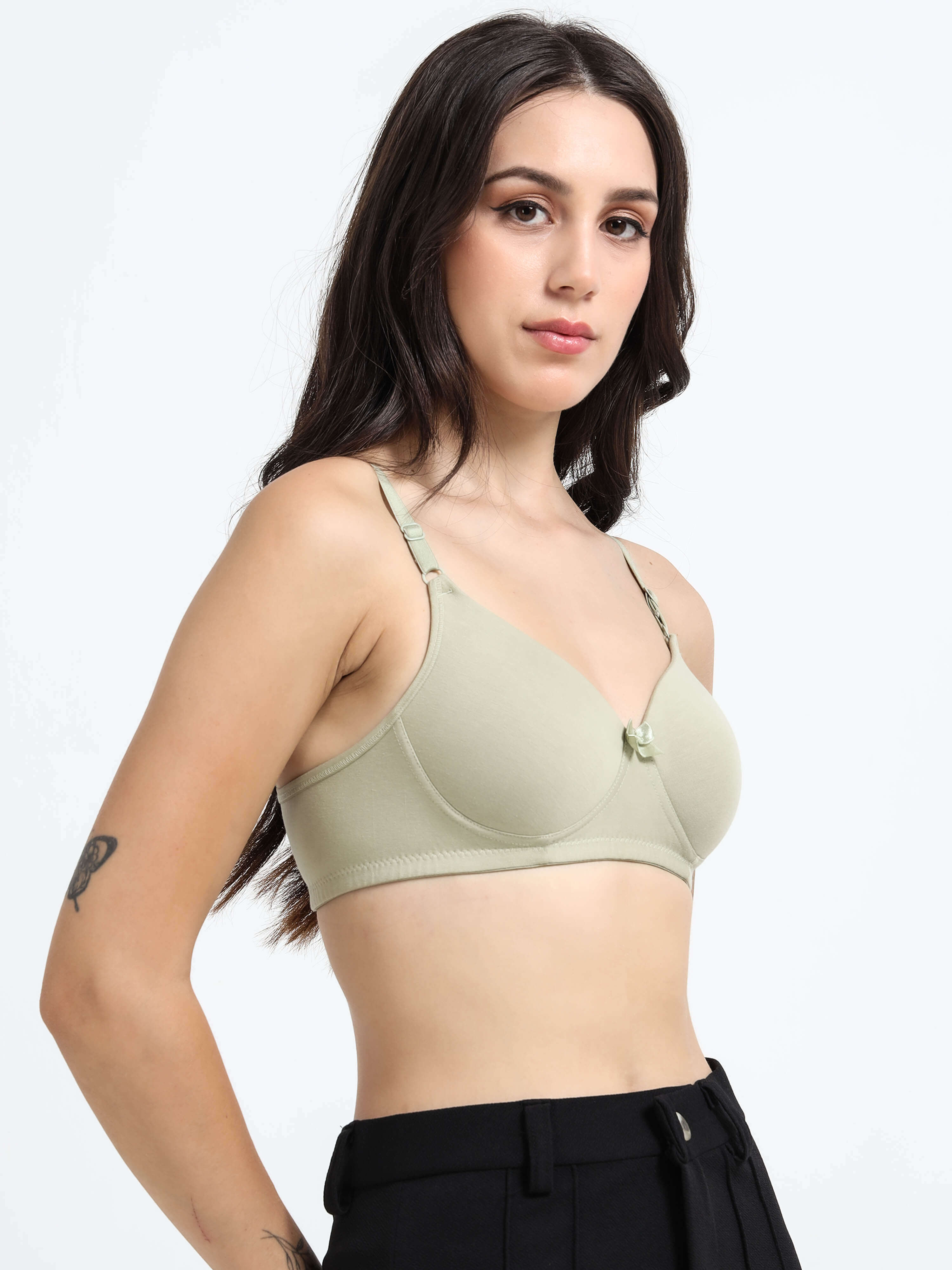 H&F Women's Everyday Non Wired Full Coverage T-shirt Padded Bra