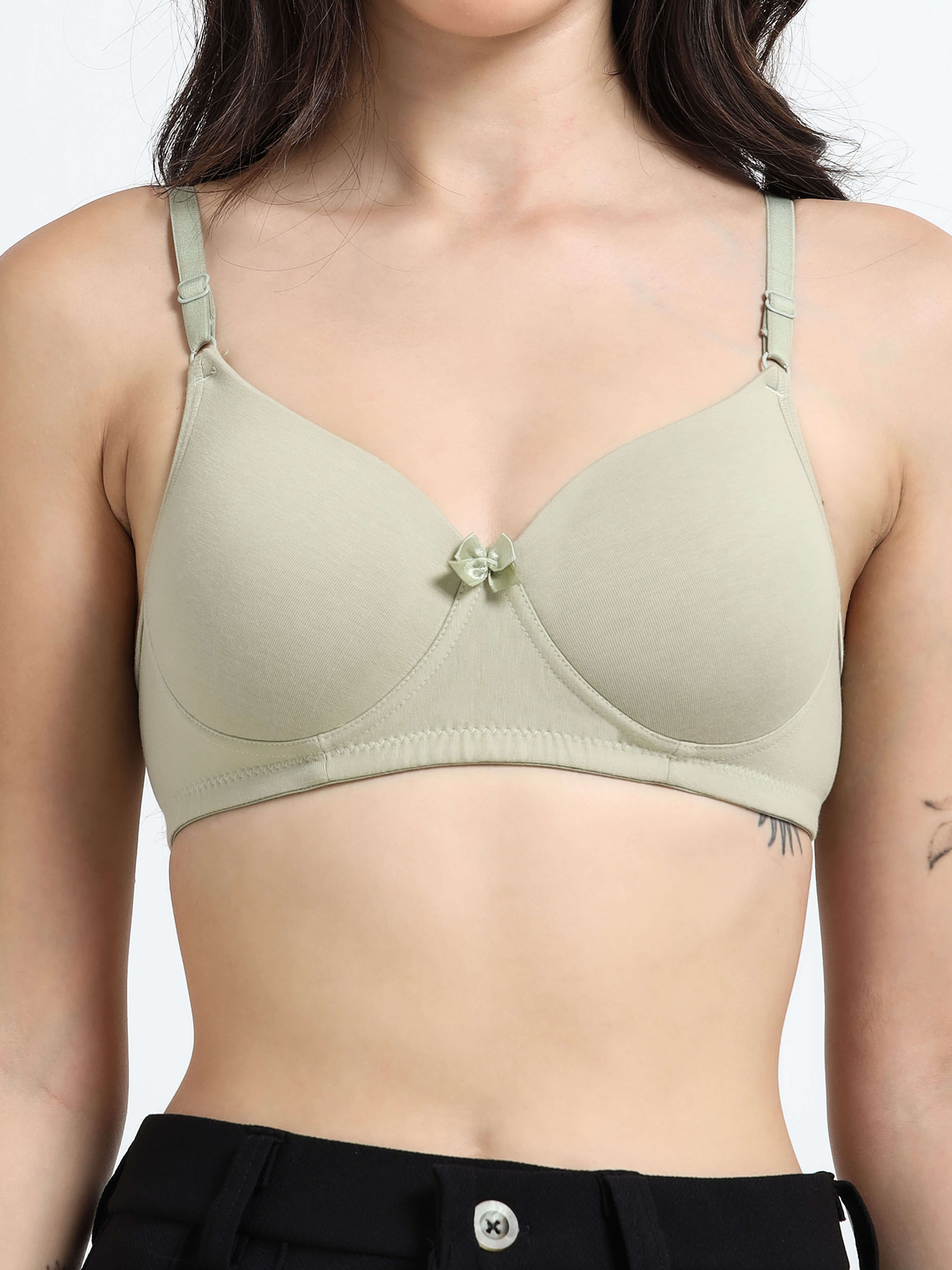H&F Women's Everyday Non Wired Full Coverage T-shirt Padded Bra