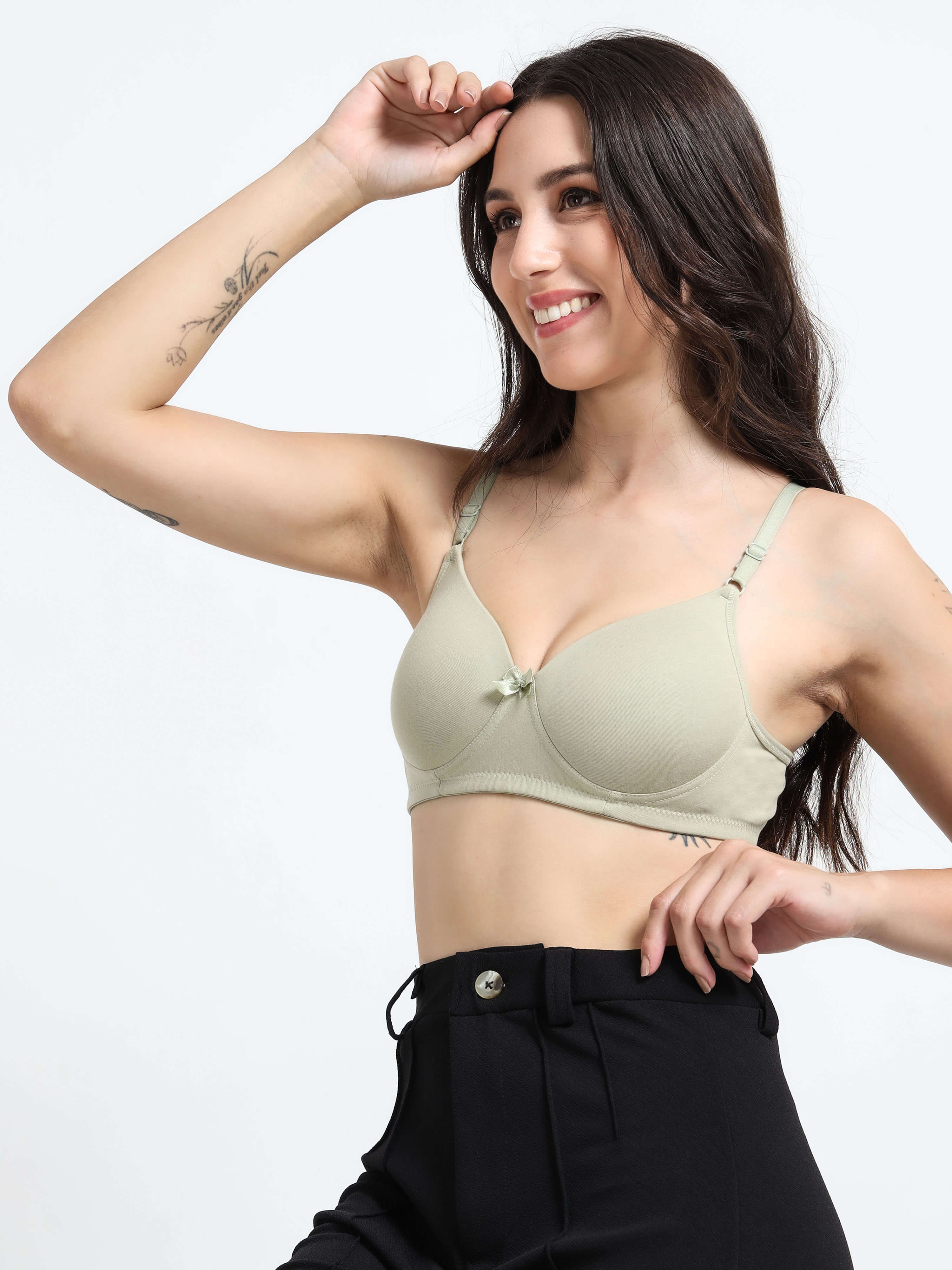 H&F Women's Everyday Non Wired Full Coverage T-shirt Padded Bra