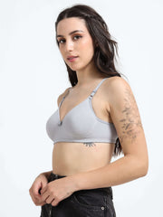 H&F Women's Everyday Non Wired Full Coverage T-shirt Padded Bra