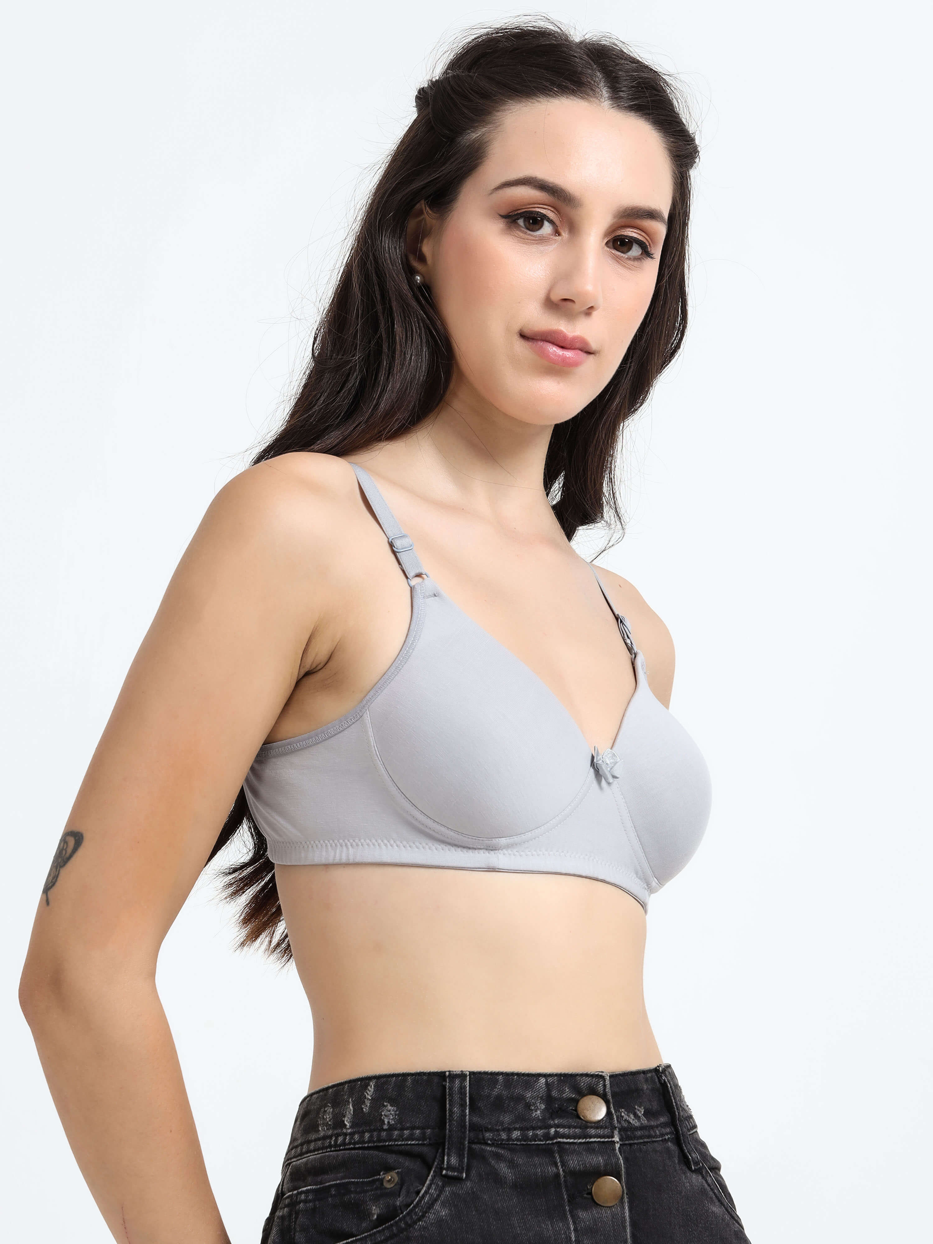 H&F Women's Everyday Non Wired Full Coverage T-shirt Padded Bra