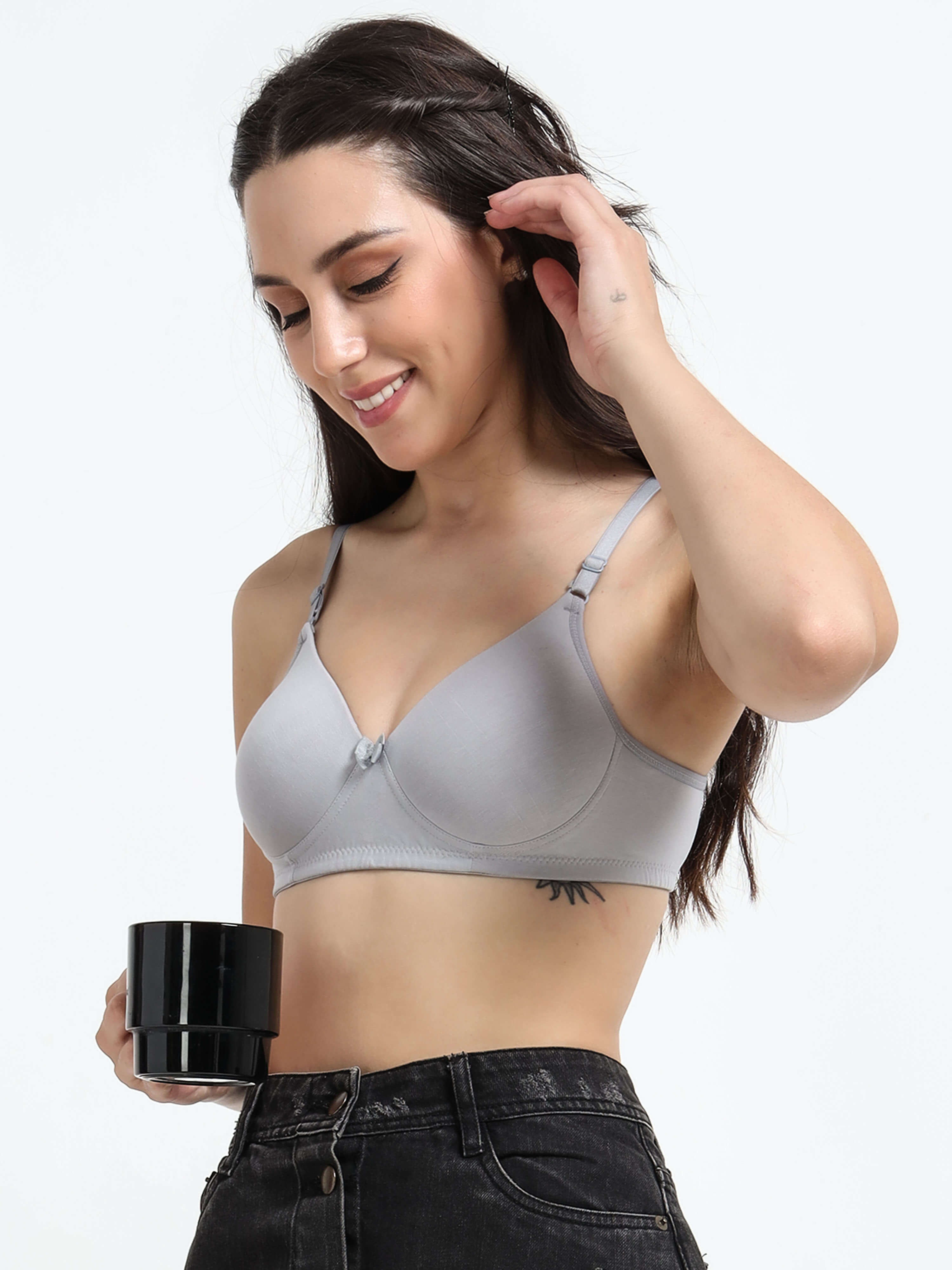 H&F Women's Everyday Non Wired Full Coverage T-shirt Padded Bra