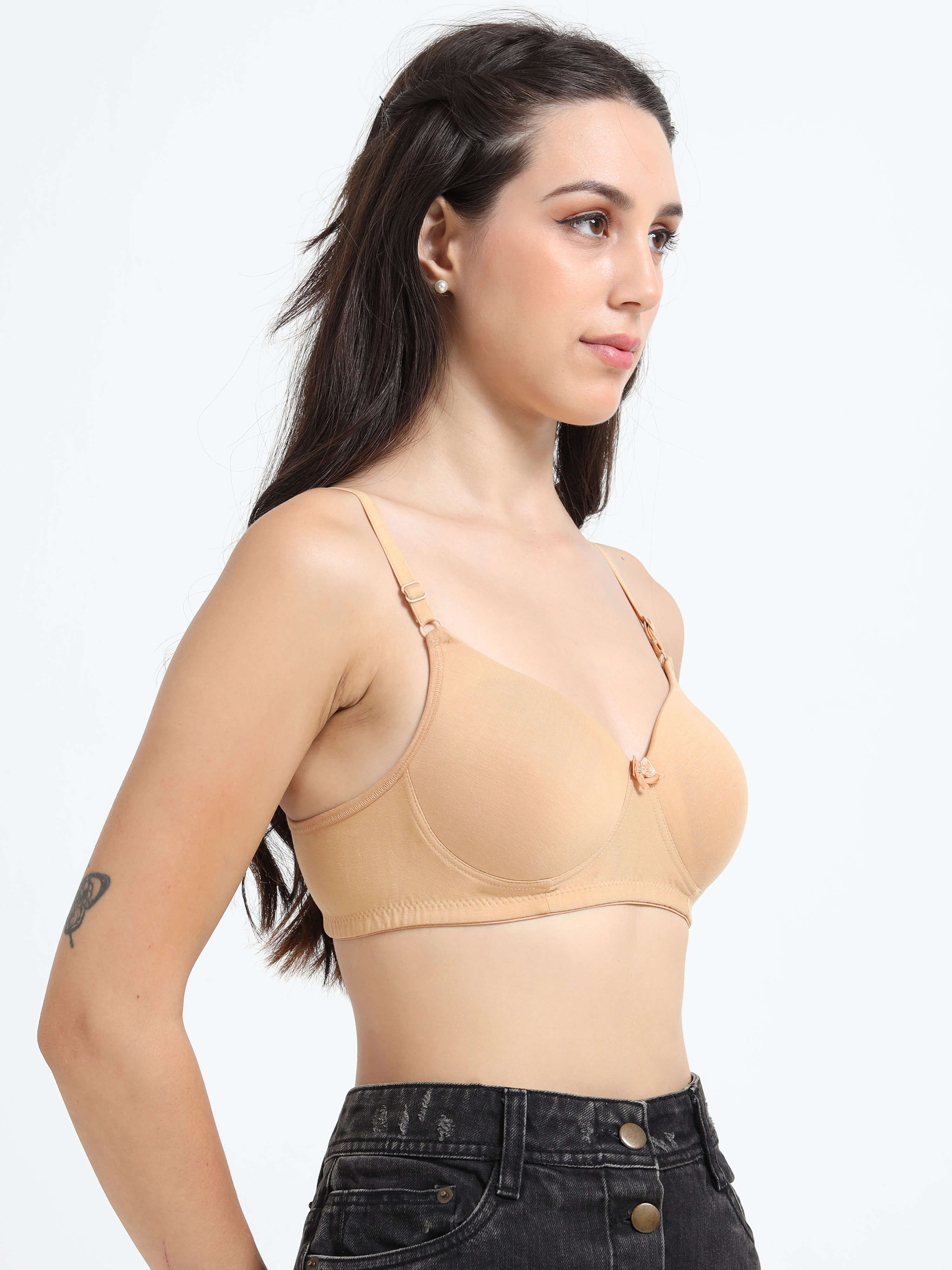 H&F Women's Everyday Non Wired Full Coverage T-shirt Padded Bra
