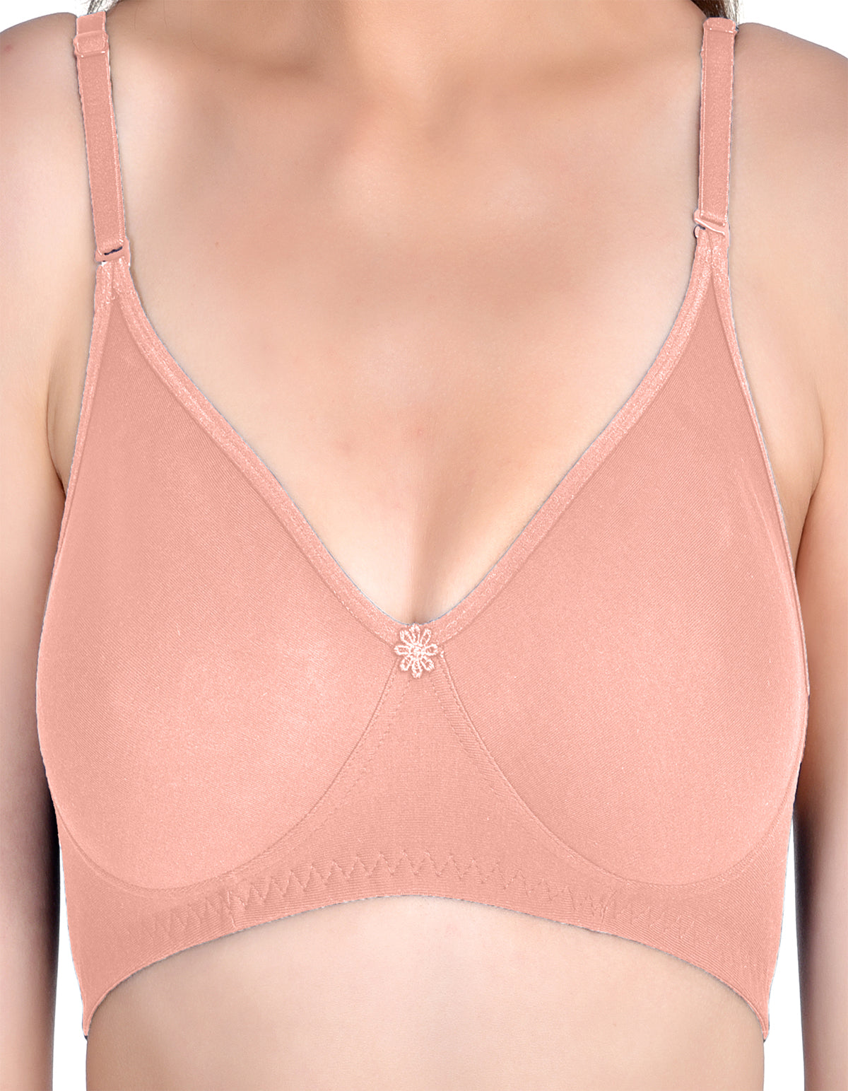 H&F Non-Padded Wirefree Full Coverage Cotton Rich T-shirt Bra