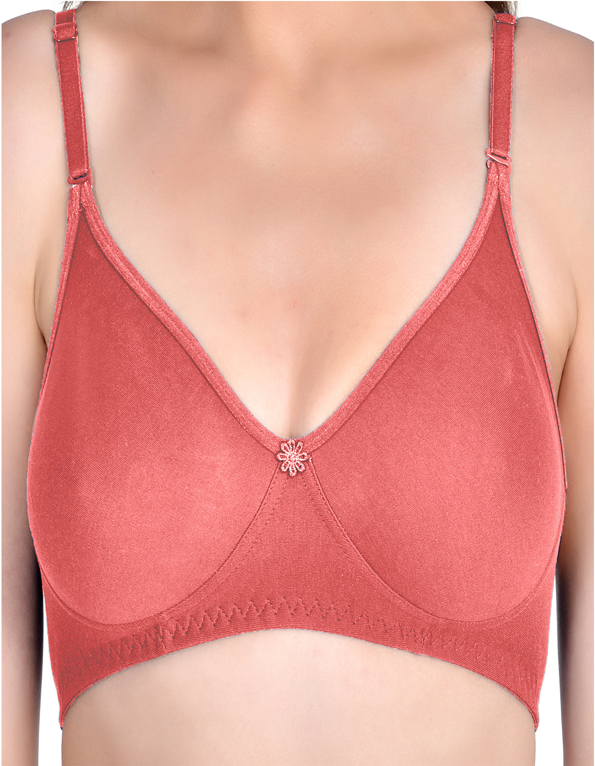 H&F Non-Padded Wirefree Full Coverage Cotton Rich T-shirt Bra