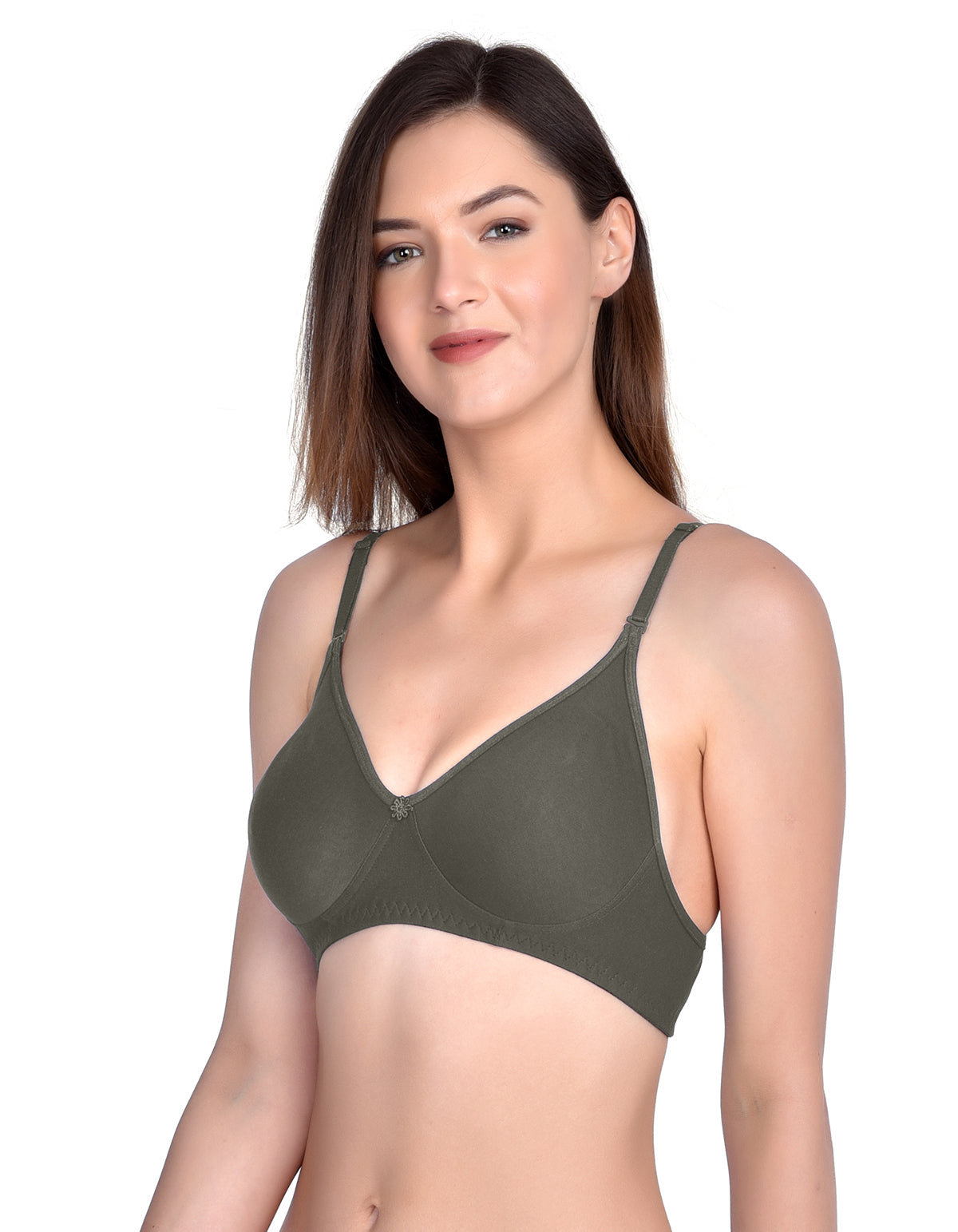 H&F Non-Padded Wirefree Full Coverage Cotton Rich T-shirt Bra