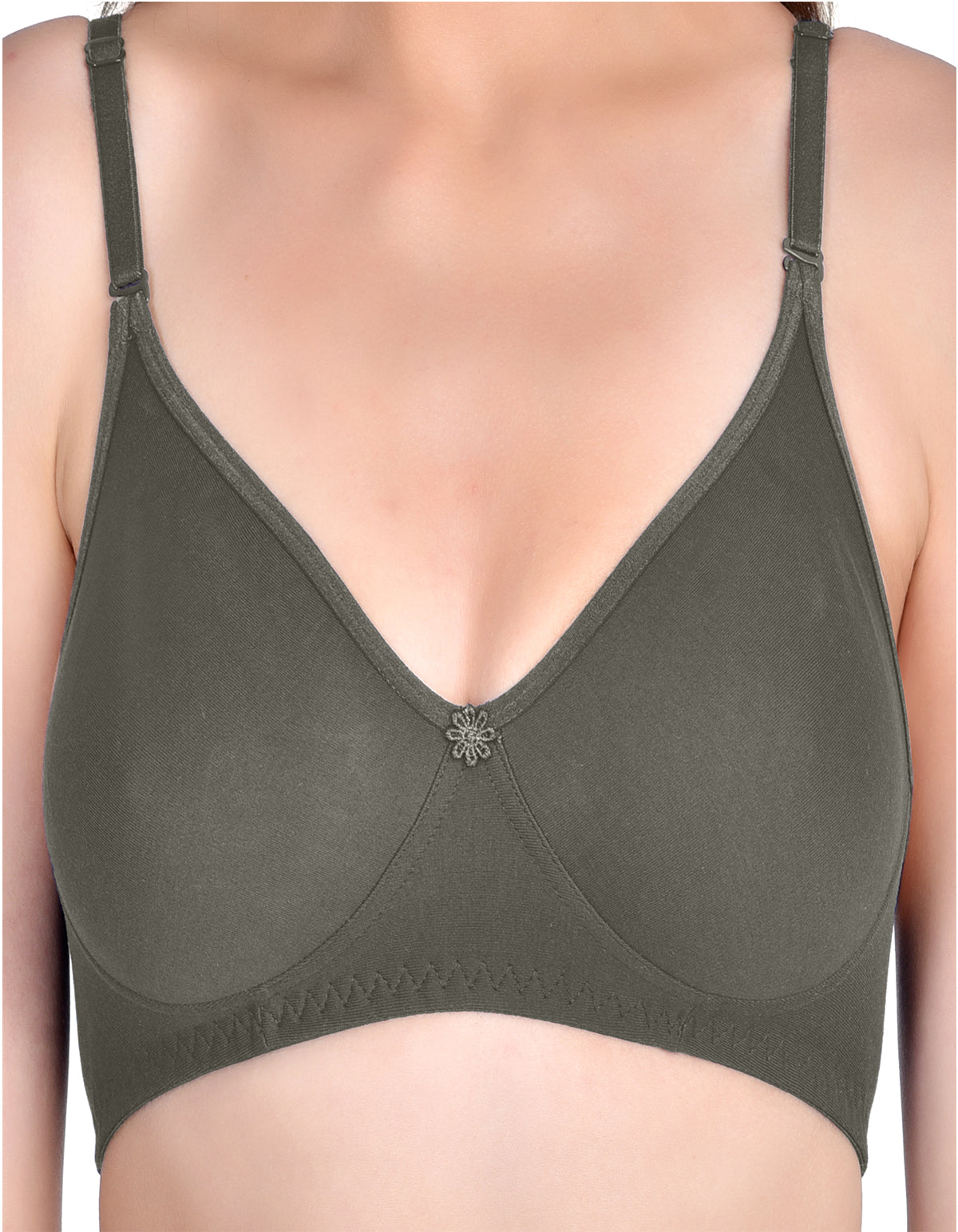 H&F Non-Padded Wirefree Full Coverage Cotton Rich T-shirt Bra