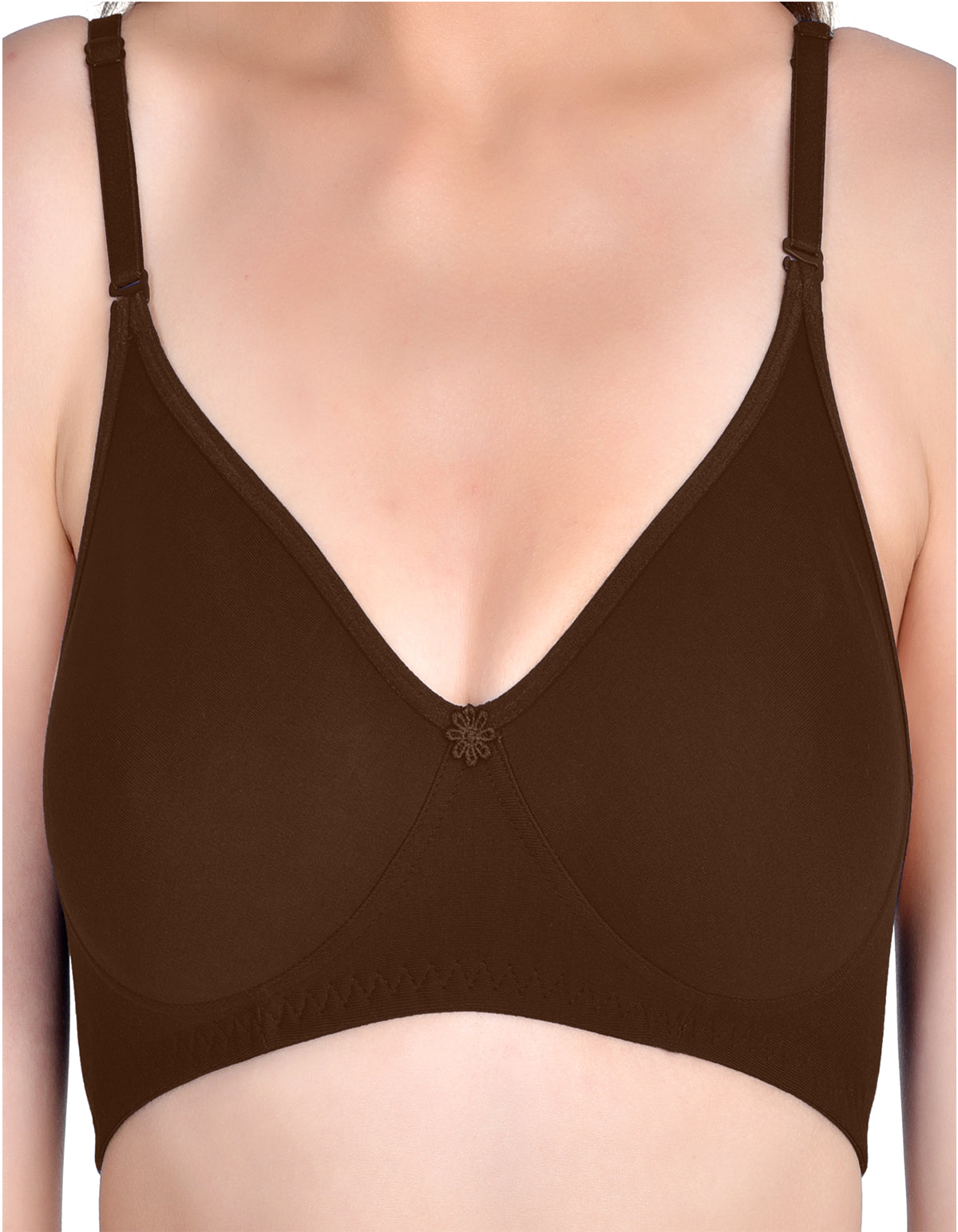 H&F Non-Padded Wirefree Full Coverage Cotton Rich T-shirt Bra