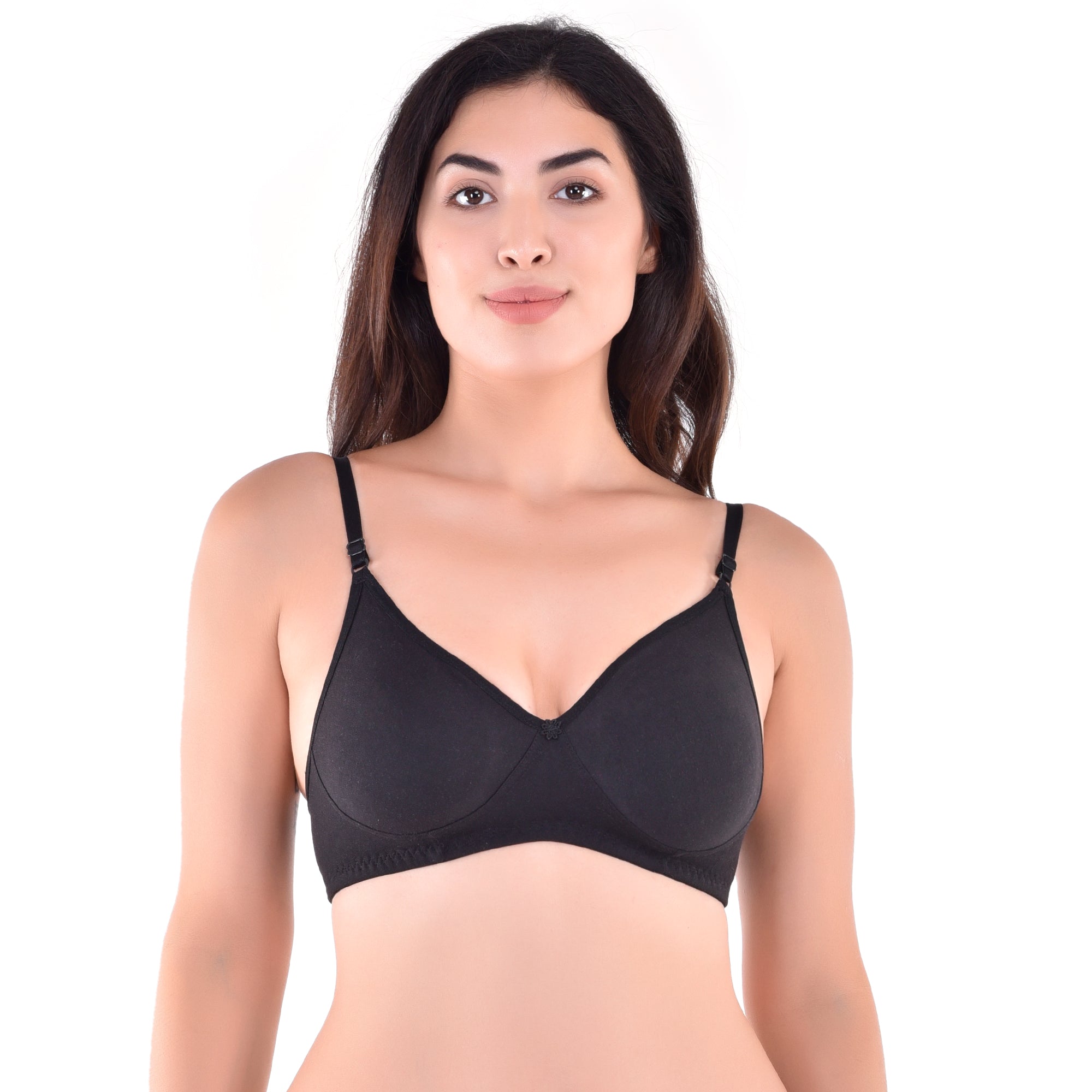 H&F Non-Padded Non-Wired Full Coverage Cotton Rich T-shirt Bra