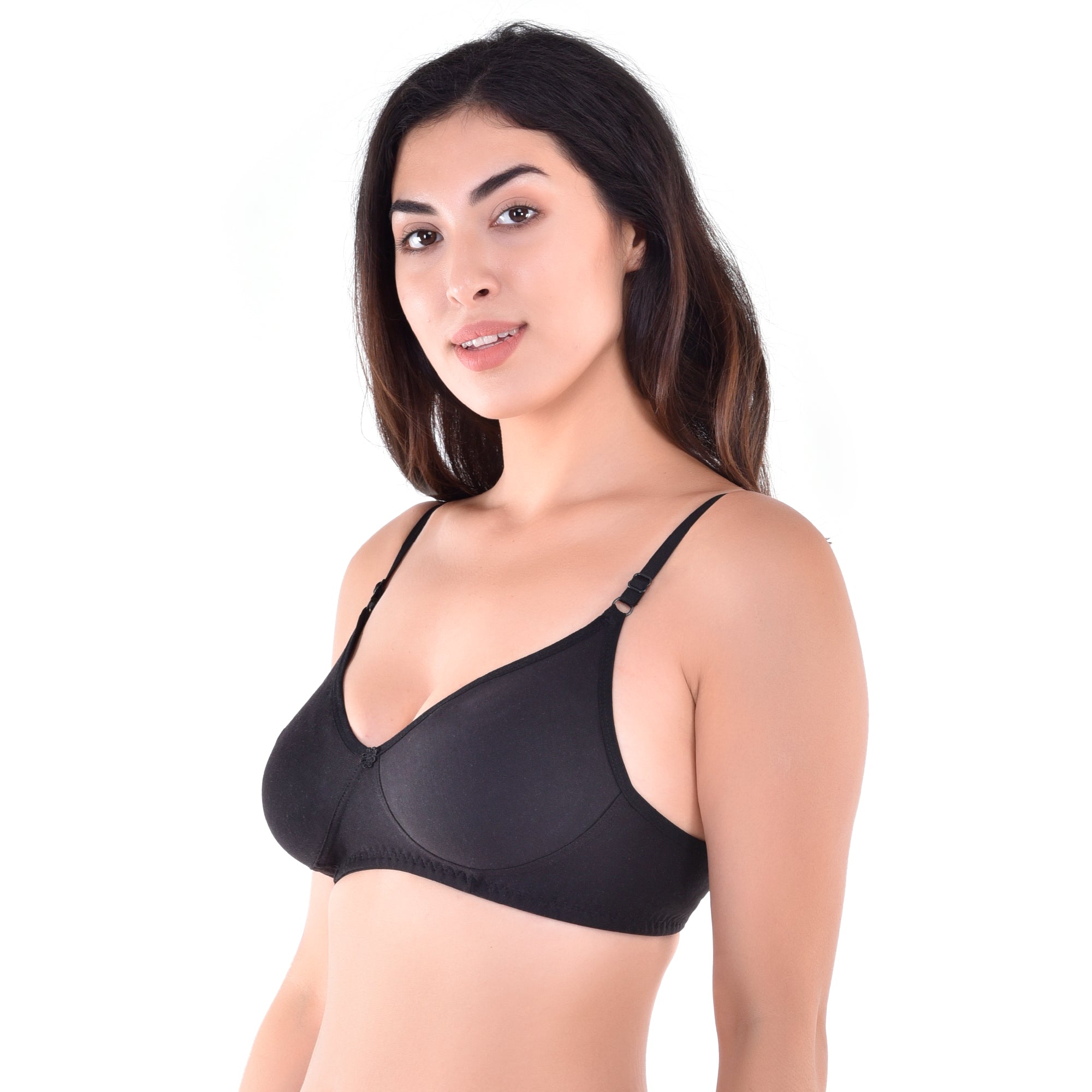 H&F Non-Padded Non-Wired Full Coverage Cotton Rich T-shirt Bra