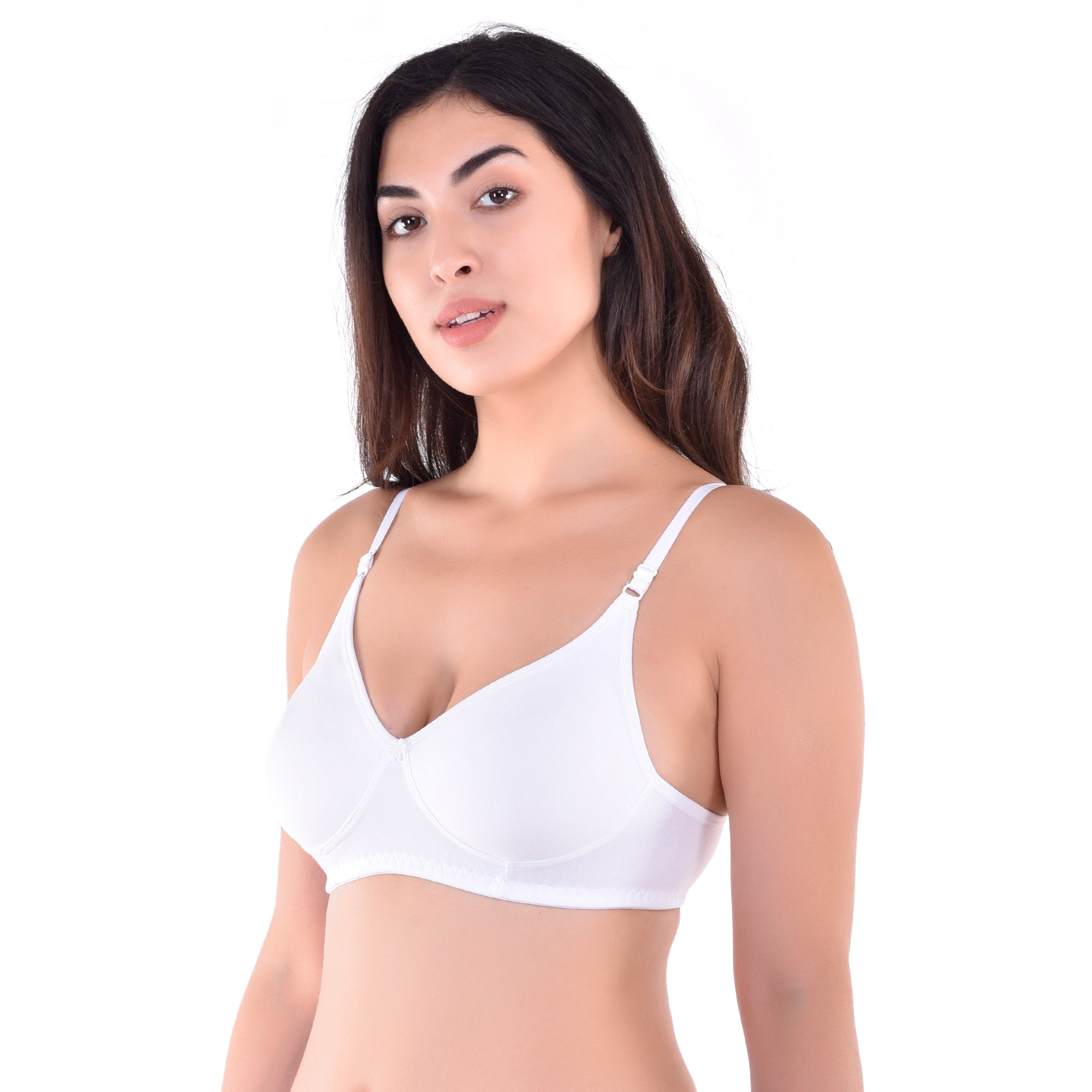 H&F Non-Padded Non-Wired Full Coverage Cotton Rich T-shirt Bra