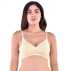 H&F Non-Padded Non-Wired Full Coverage Cotton Rich T-shirt Bra