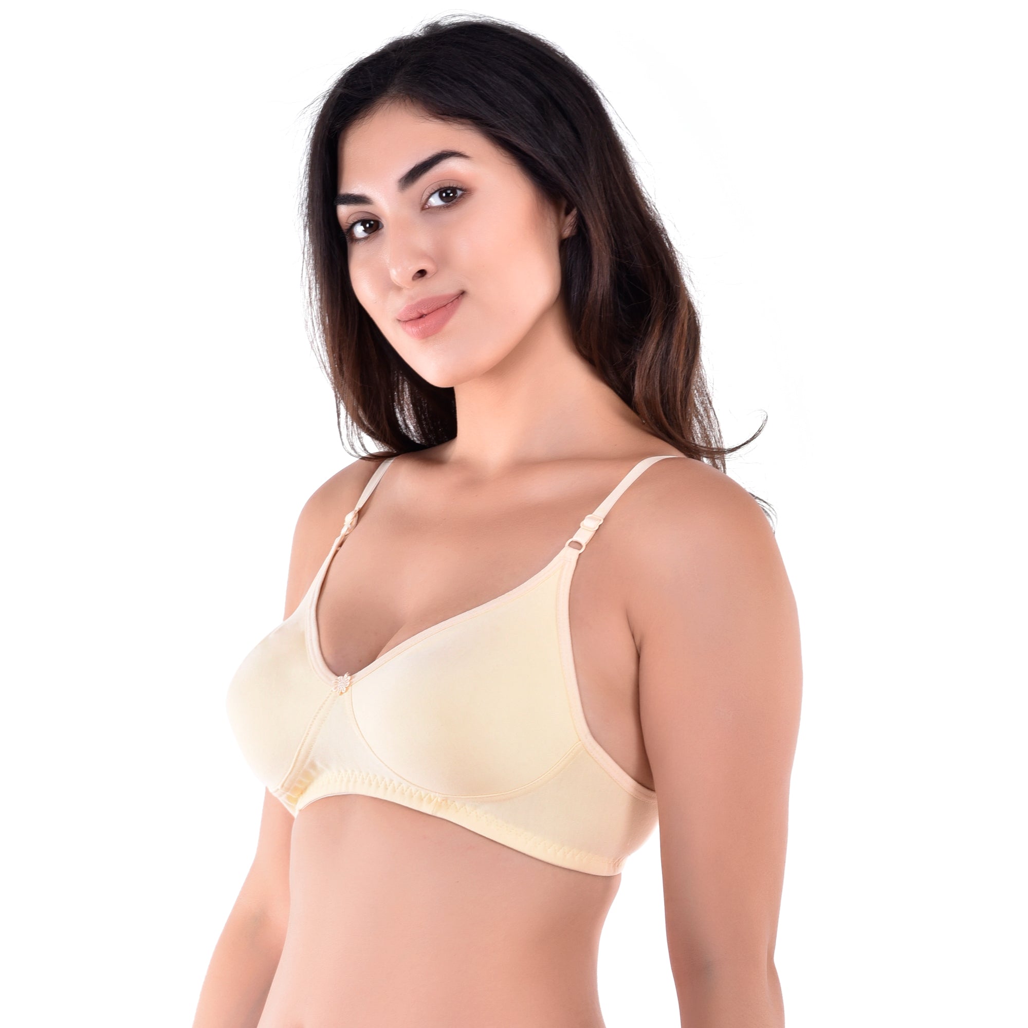 H&F Non-Padded Non-Wired Full Coverage Cotton Rich T-shirt Bra