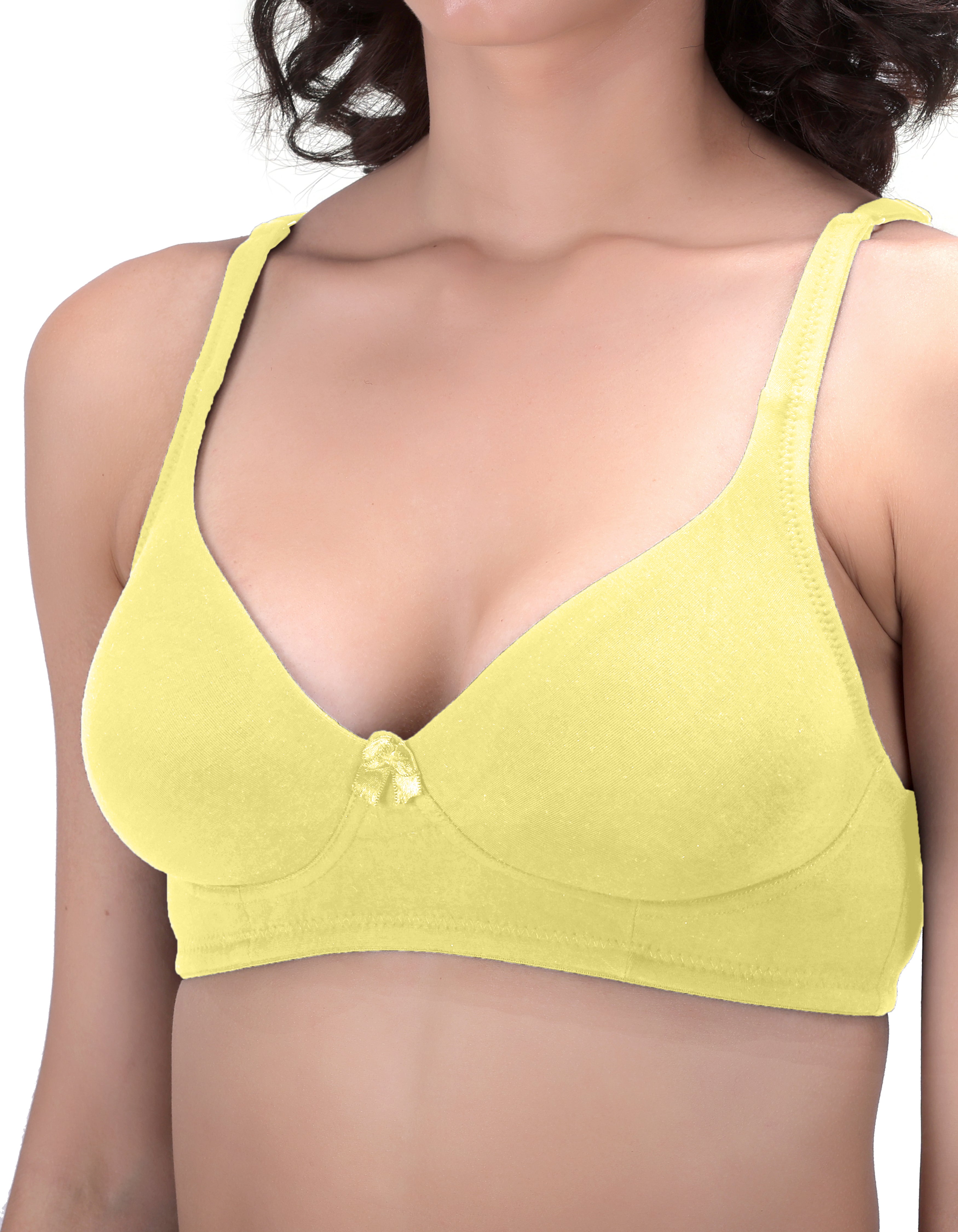 H&F Women's Non-Padded Non-Wired Seamless Medium Coverage Moulded T-shirt Bra