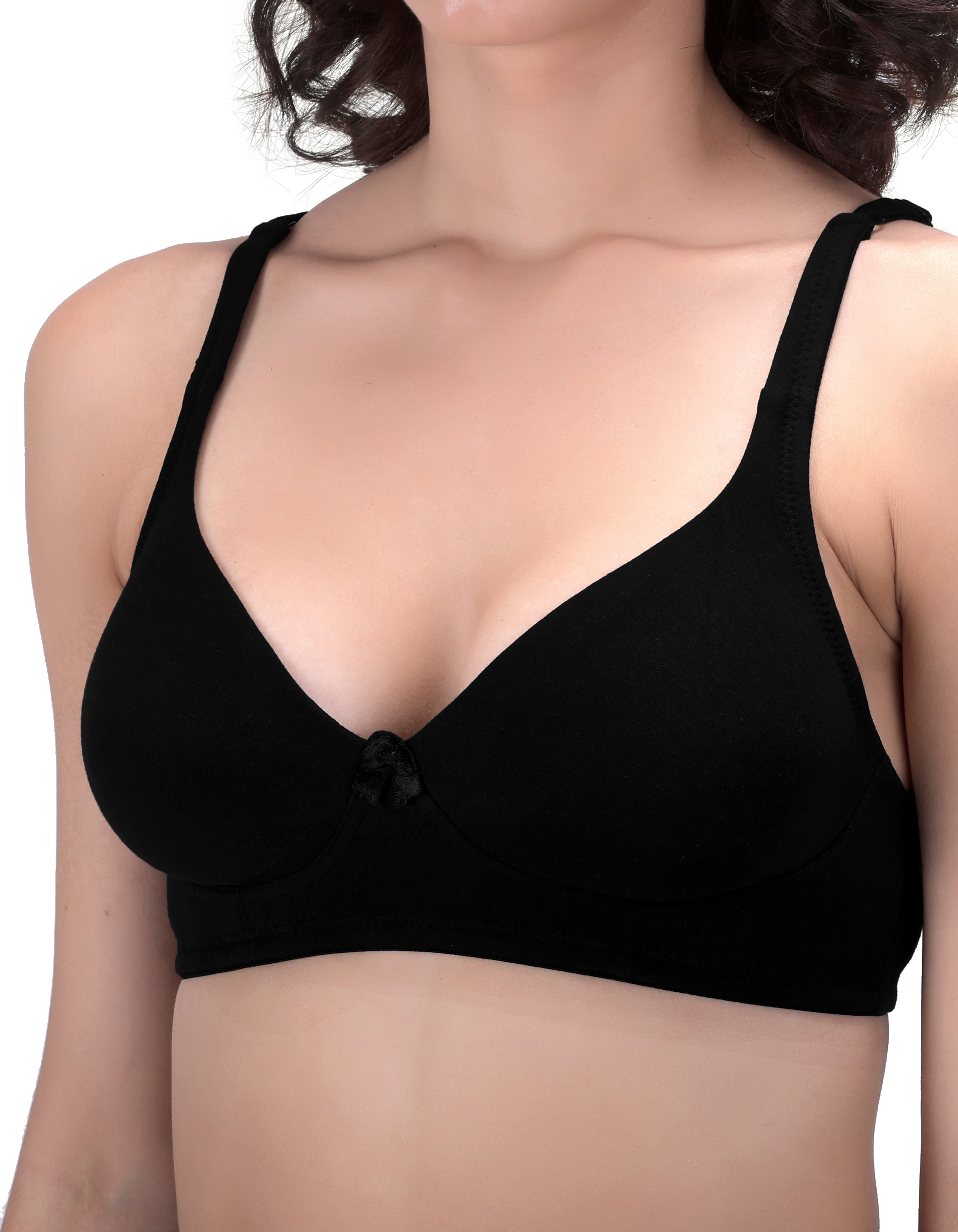 H&F Women's Non-Padded Non-Wired Seamless Medium Coverage Moulded T-shirt Bra