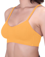 H&F Women's Everyday Non-Padded Wirefree  Super Combed Cotton Elastane Stretch Full Coverage With Adjustable Straps Beginners T-shirt Bra