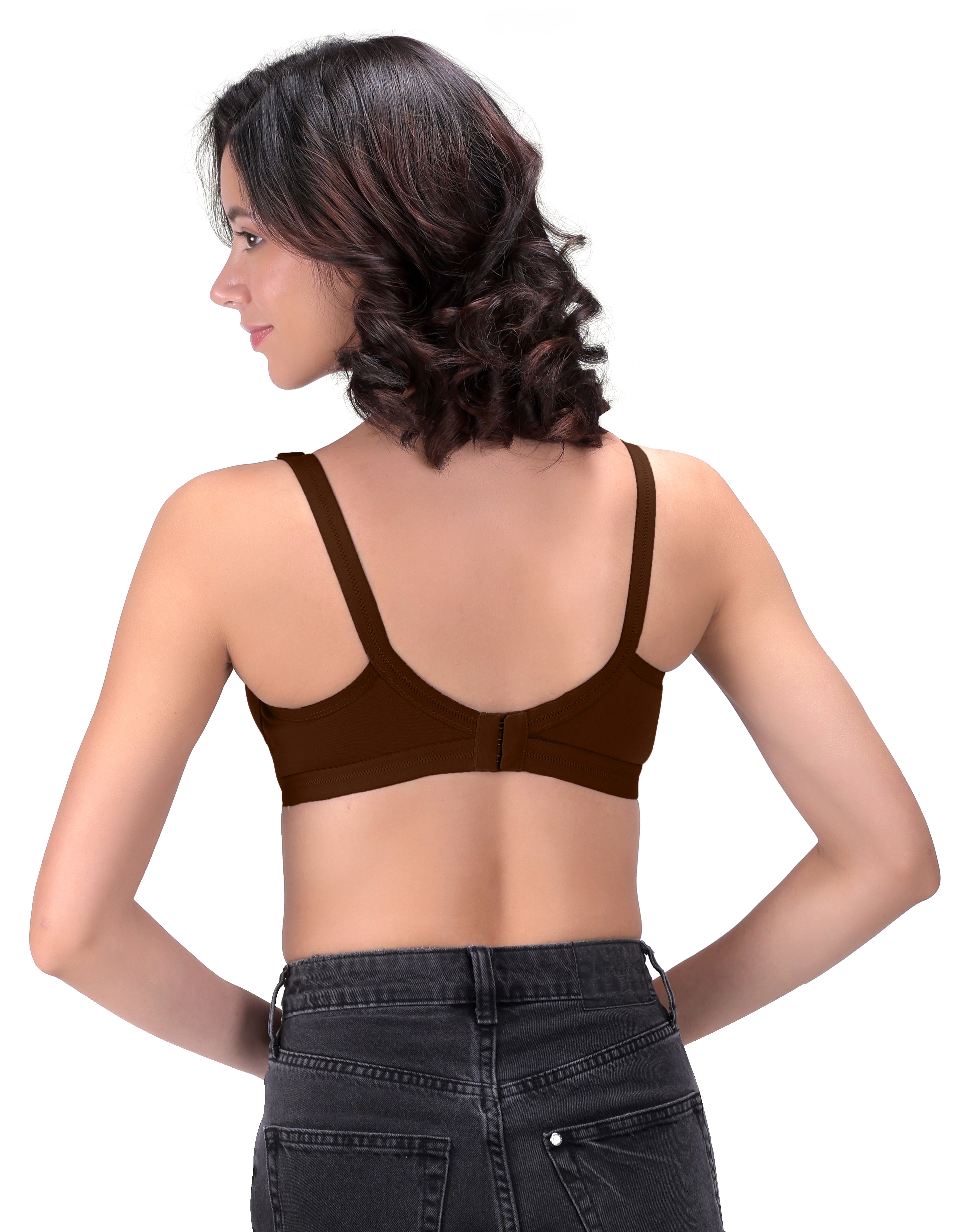 Women's Everyday T-Shirt Bra with Moulded Cups,Full Coverage Non Padded and Non Wired,Cotton-Rich