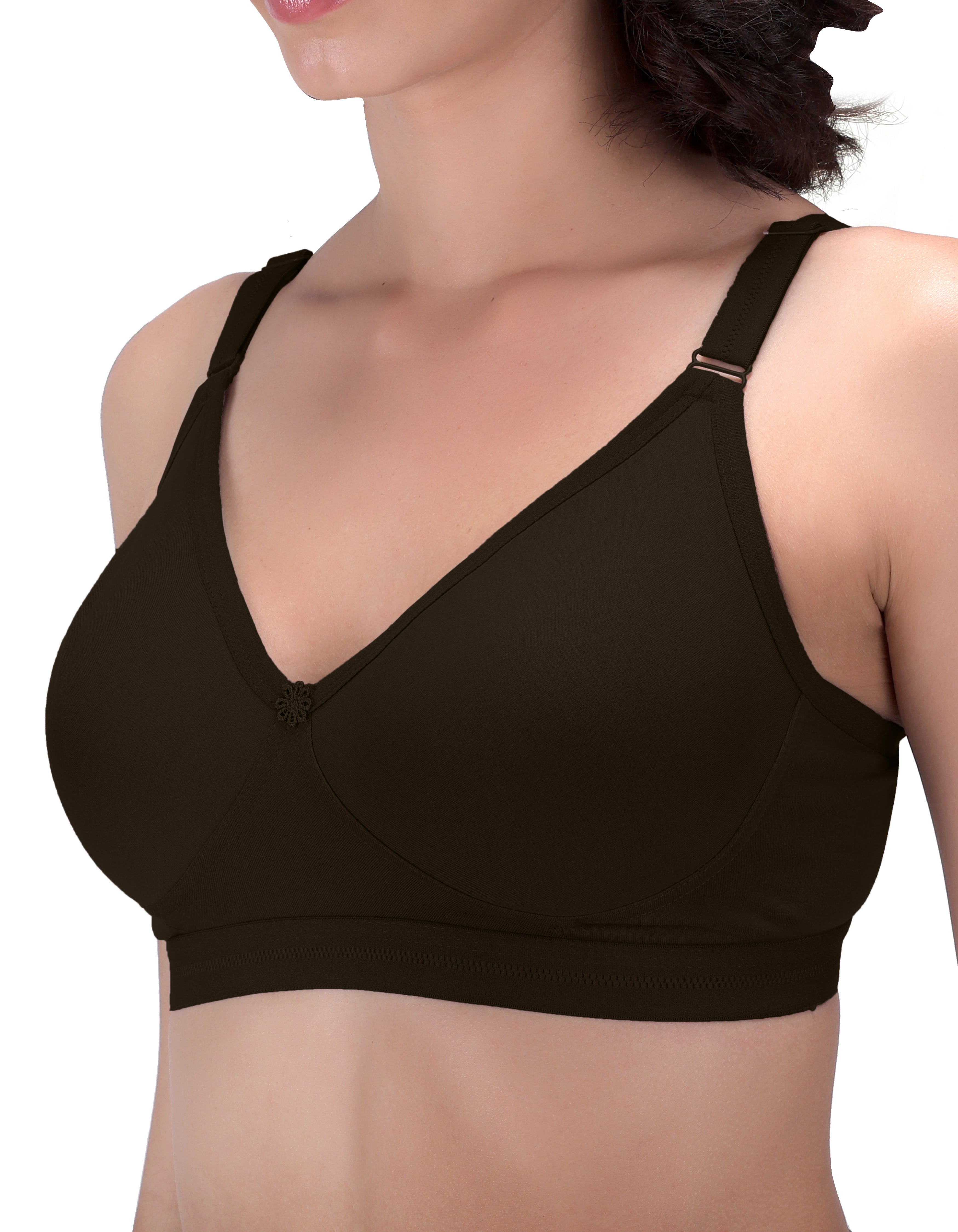 Women's Everyday T-Shirt Bra with Moulded Cups,Full Coverage Non Padded and Non Wired,Cotton-Rich