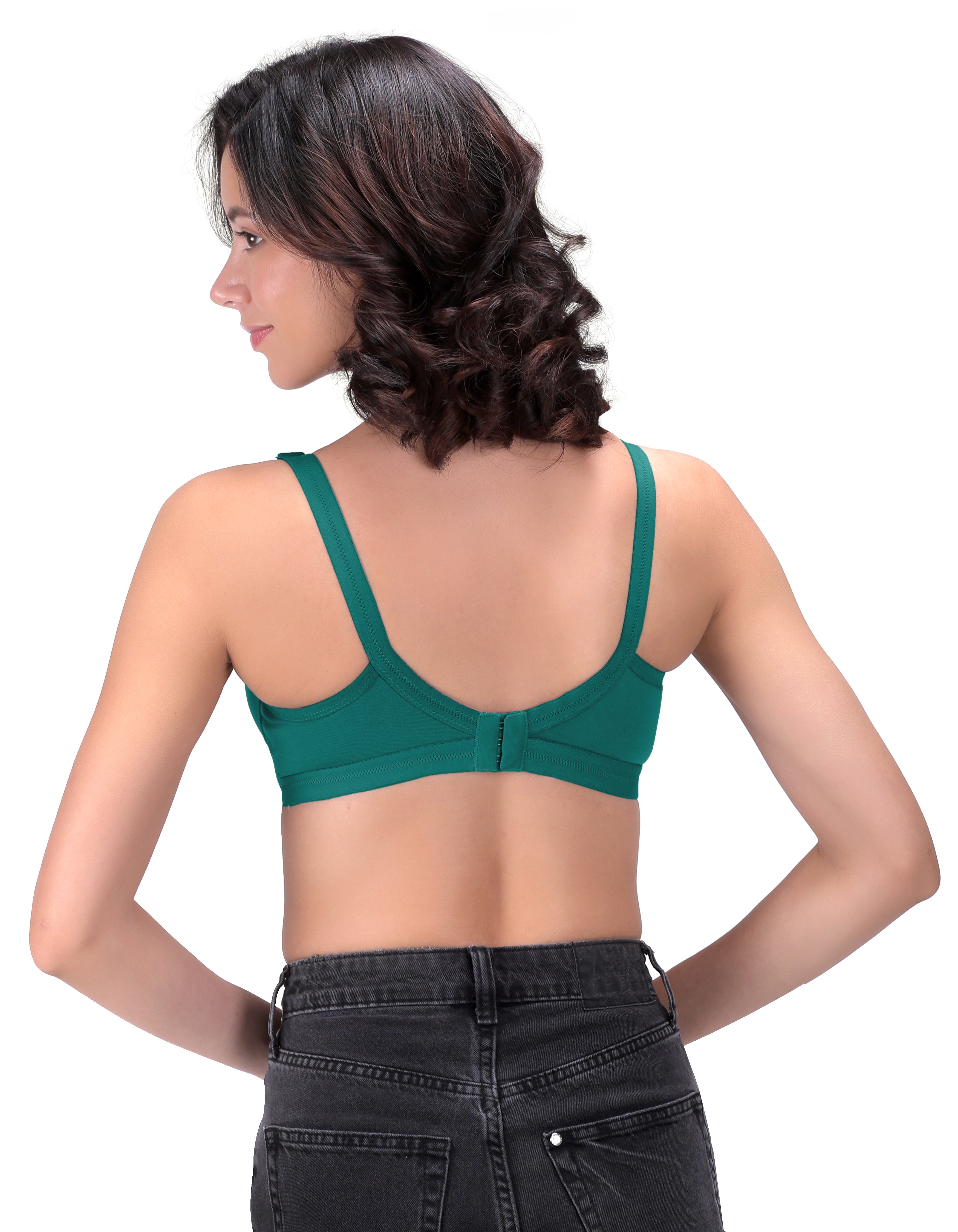 Women's Everyday T-Shirt Bra with Moulded Cups,Full Coverage Non Padded and Non Wired,Cotton-Rich