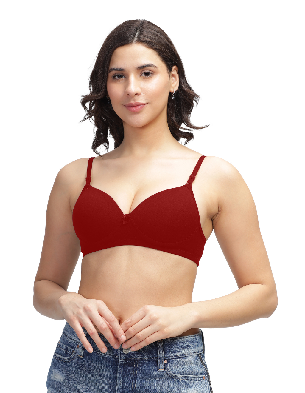 H&F Women's Everyday Padded Non Wired Full Coverage T-shirt Bra