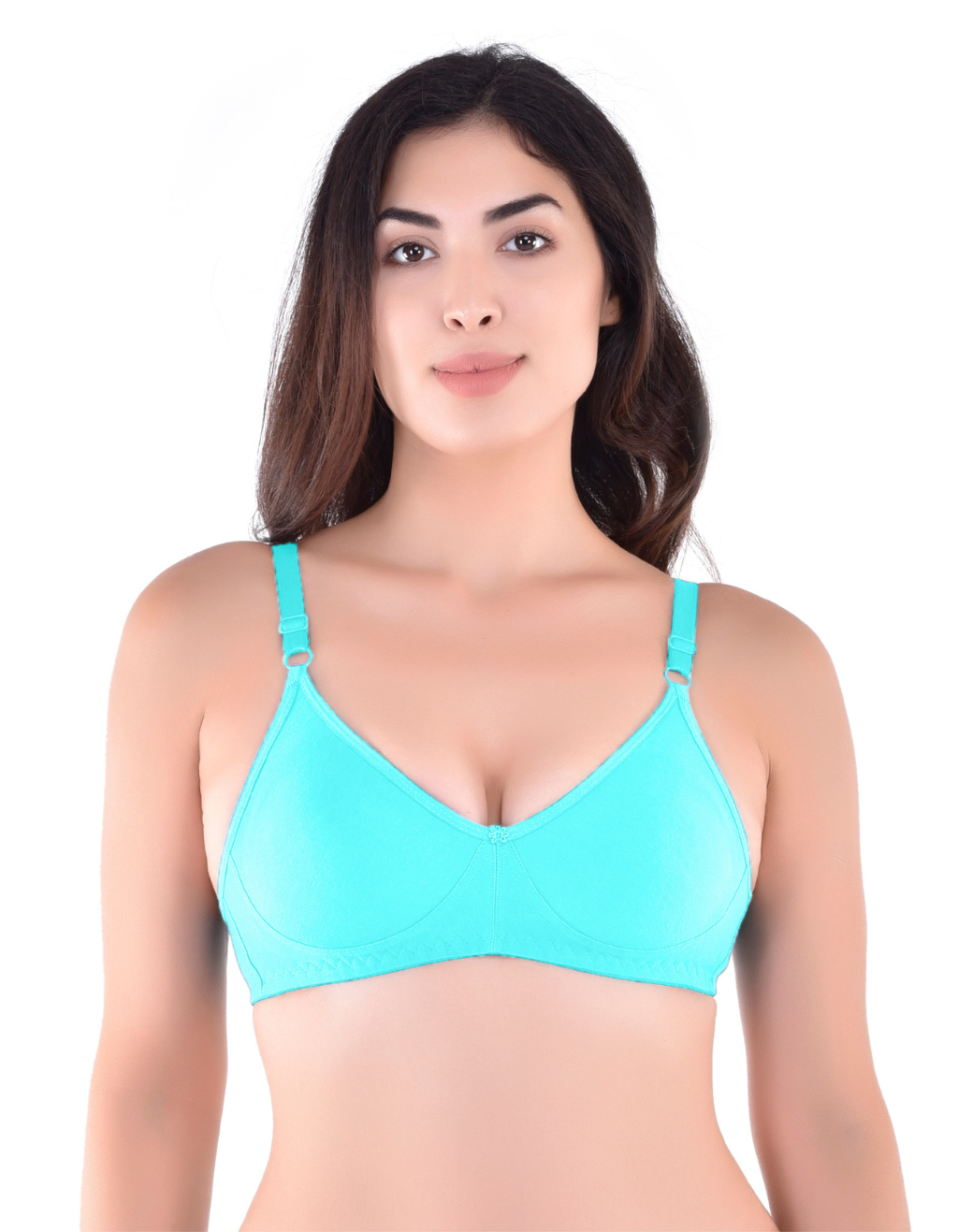 H&F Women's Non Padded and Non Wired Full Coverage Cotton-Rich Fabric in Everyday T-Shirt Bra