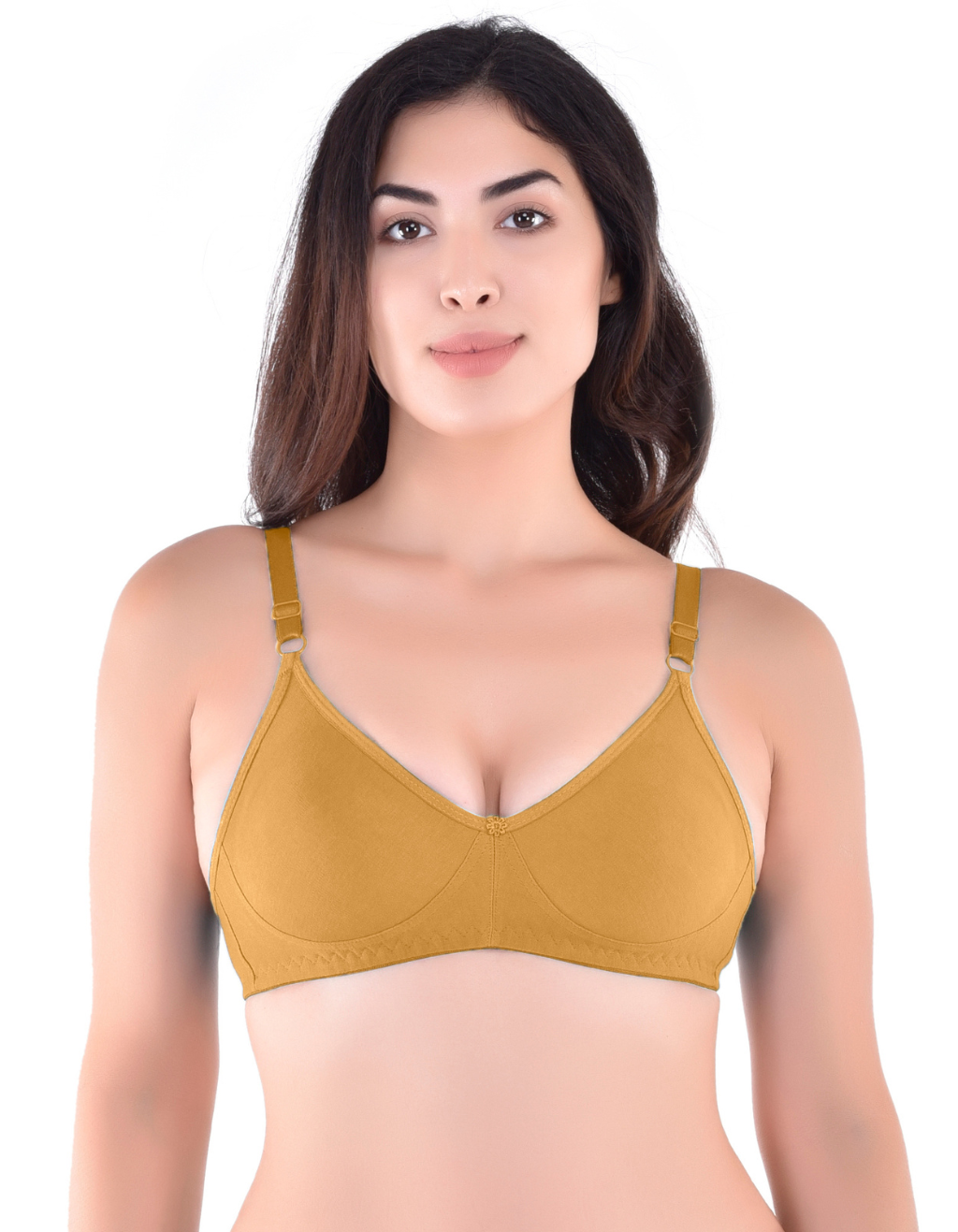 H&F Women's Non Padded and Non Wired Full Coverage Cotton-Rich Fabric in Everyday T-Shirt Bra