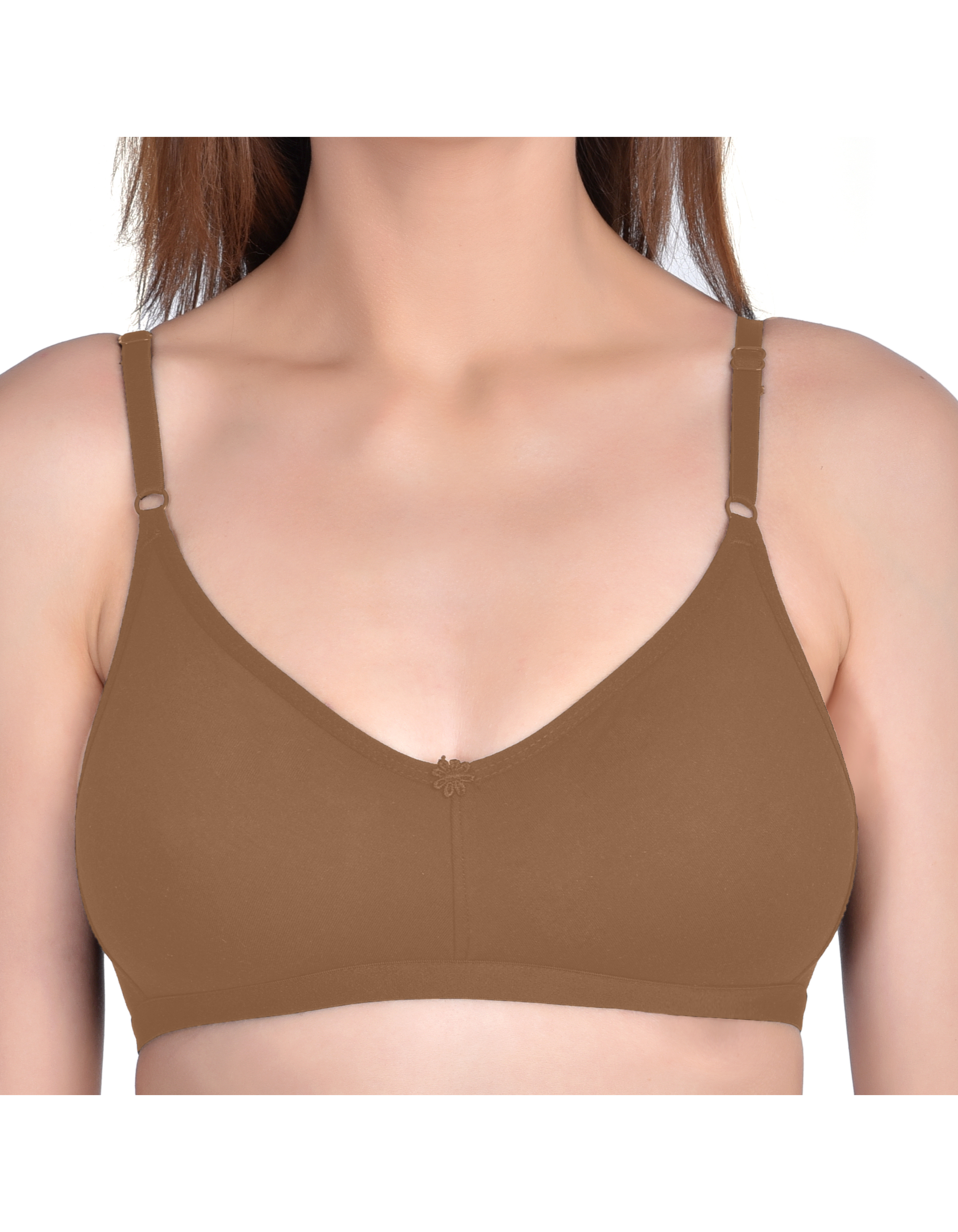 H&F Women's Non Padded and Non Wired Full Coverage Everyday T-Shirt Bra