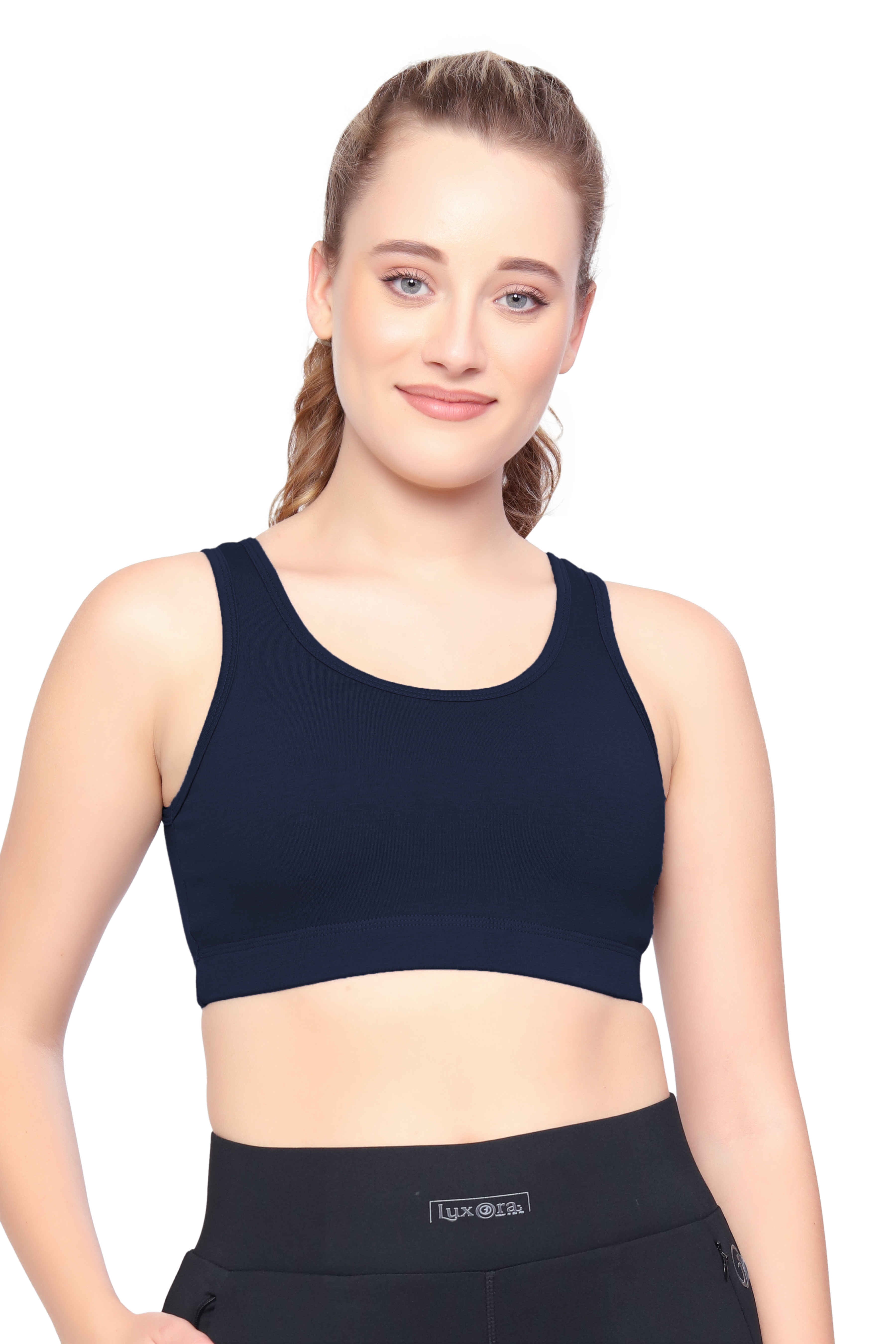 H&F Women's Non Padded Wire-Free Full Coverage Maximum Comfort and support slip on Active Sports Bra