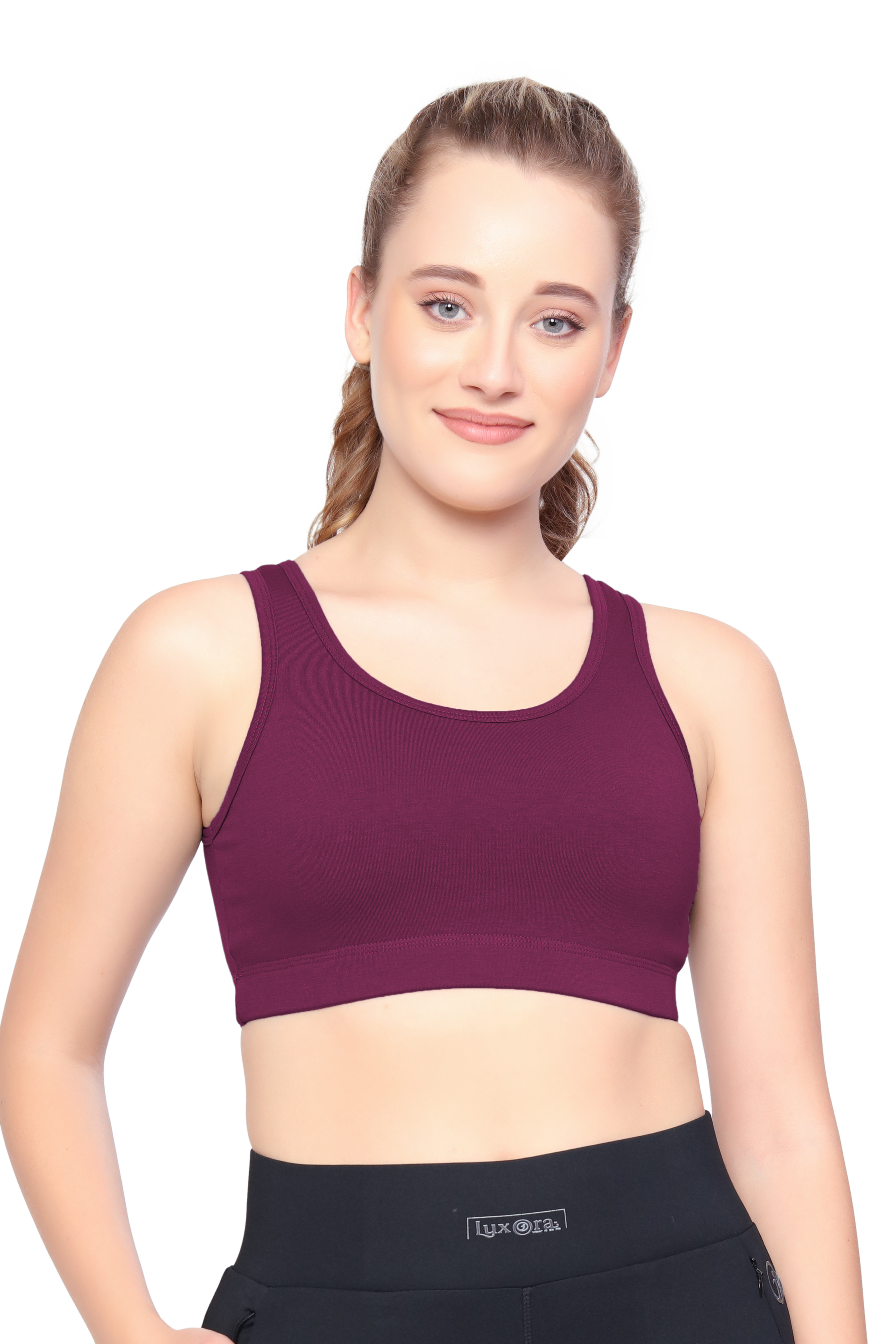 H&F Women's Non Padded Wire-Free Full Coverage Maximum Comfort and support slip on Active Sports Bra