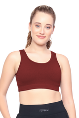 H&F Women's Non Padded Wire-Free Full Coverage Maximum Comfort and support slip on Active Sports Bra