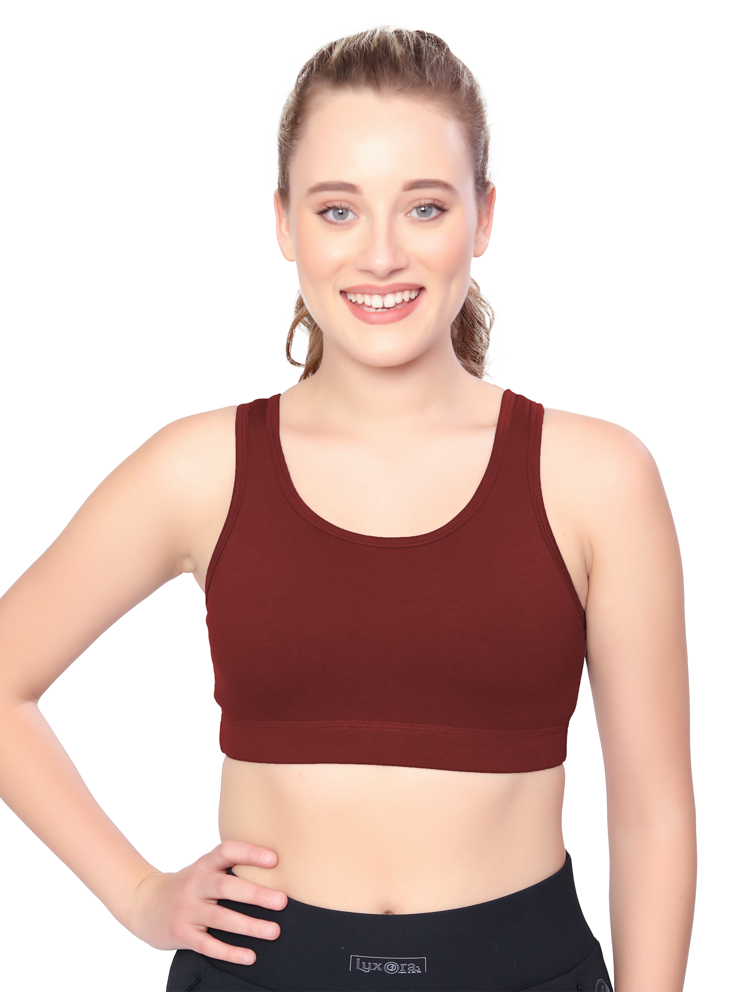 H&F Women's Non Padded Wire-Free Full Coverage Maximum Comfort and support slip on Active Sports Bra