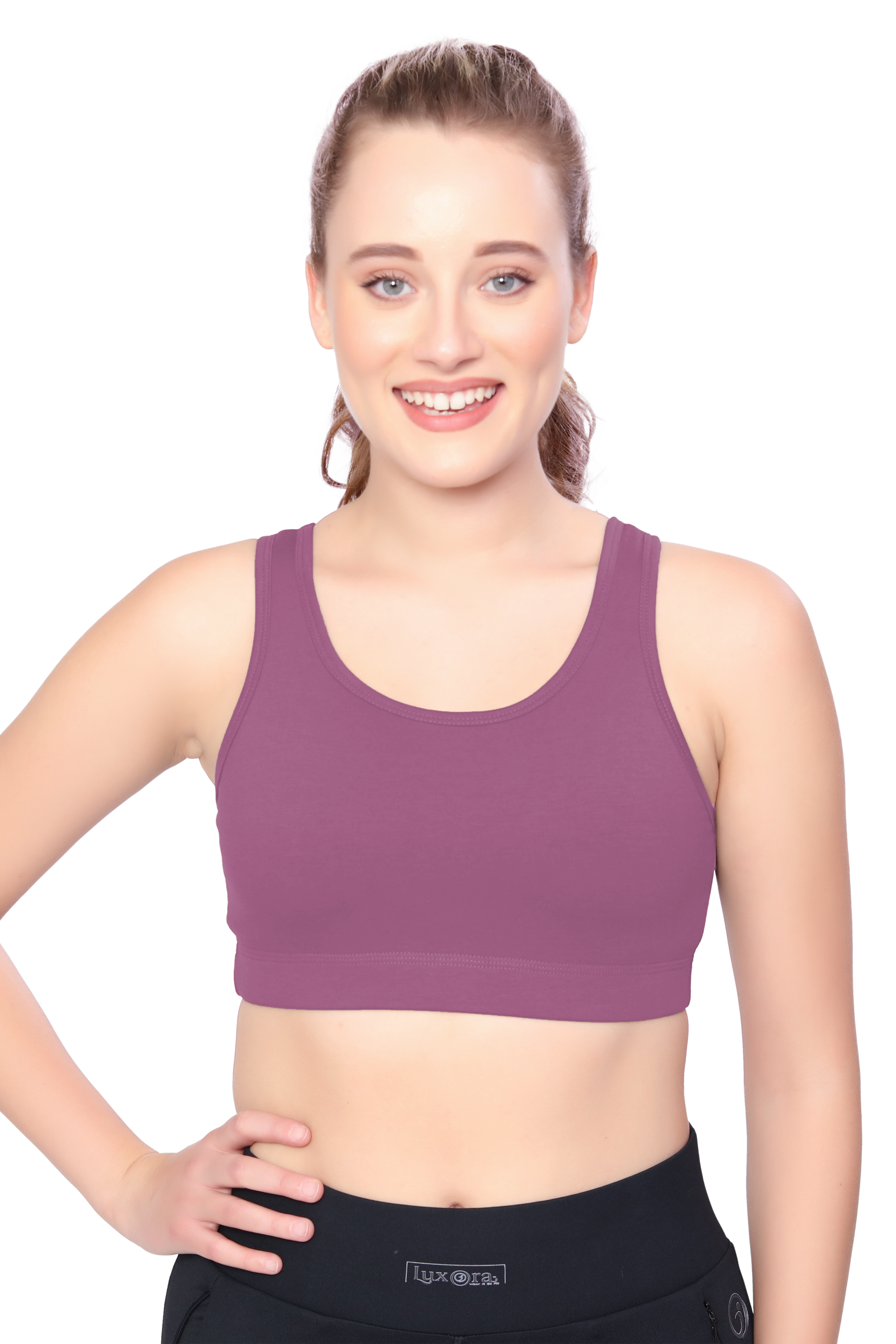 H&F Women's Non Padded Wire-Free Full Coverage Maximum Comfort and support slip on Active Sports Bra