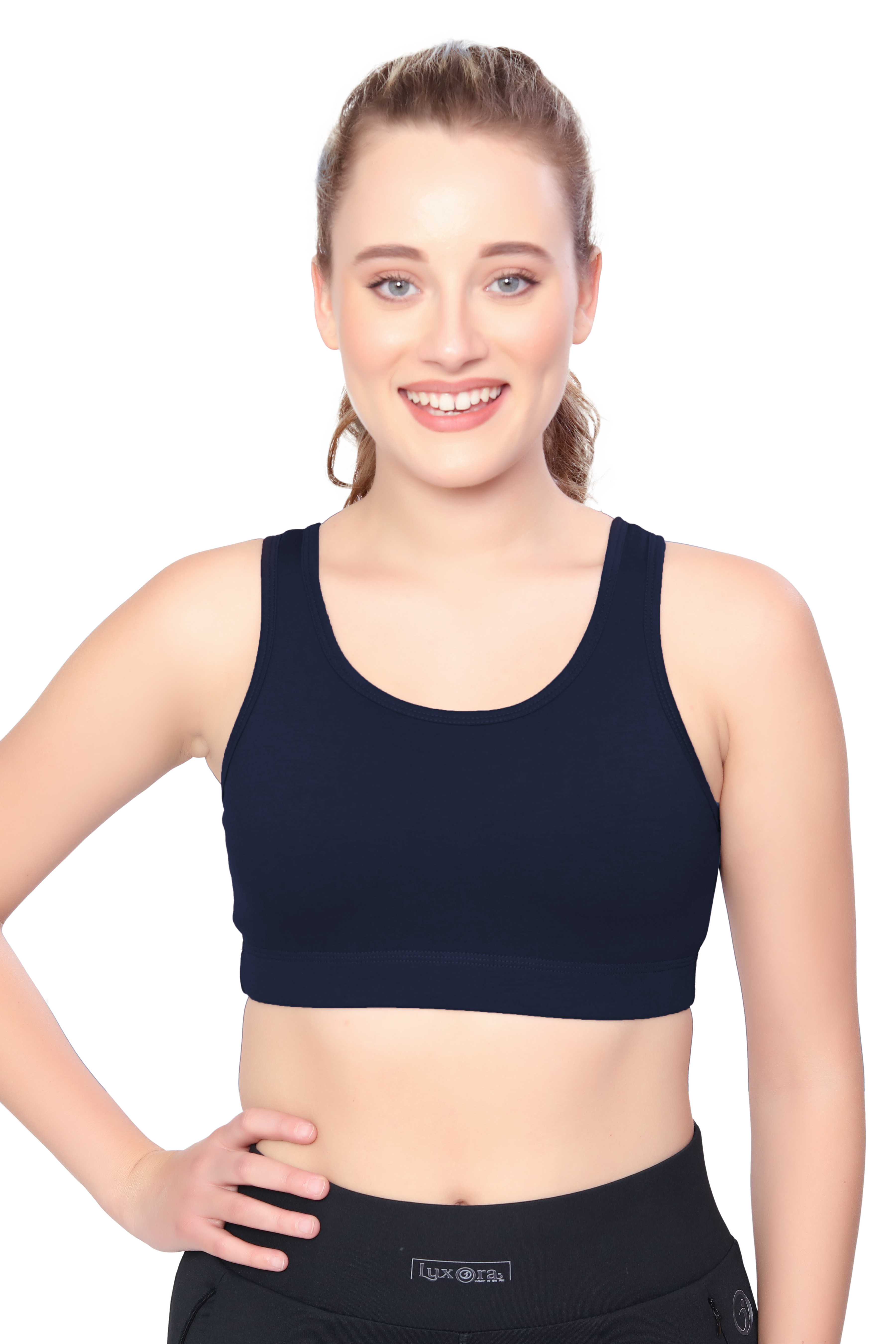 H&F Women's Non Padded Wire-Free Full Coverage Maximum Comfort and support slip on Active Sports Bra