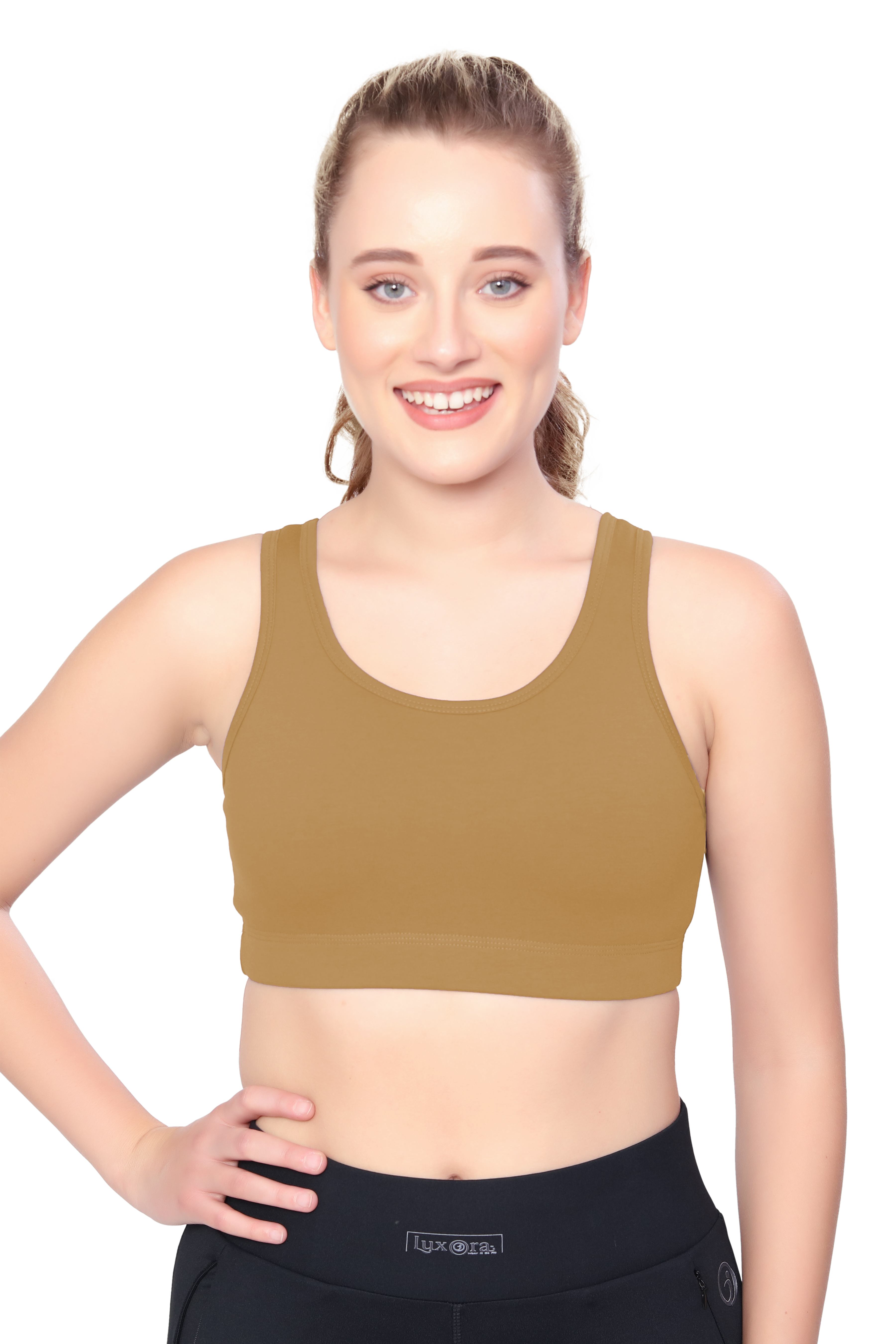 H&F Women's Non Padded Wire-Free Full Coverage Maximum Comfort and support slip on Active Sports Bra