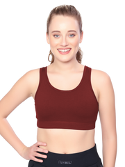 H&F Women's Non Padded Wire-Free Full Coverage Maximum Comfort and support slip on Active Sports Bra