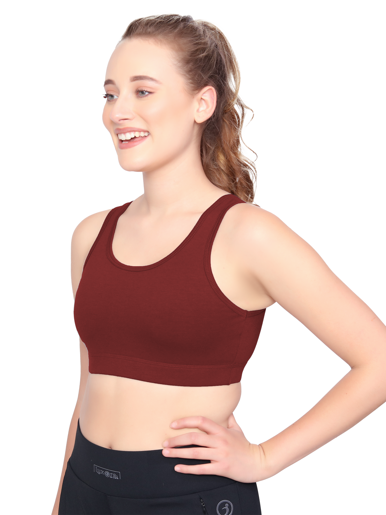 H&F Women's Non Padded Wire-Free Full Coverage Maximum Comfort and support slip on Active Sports Bra