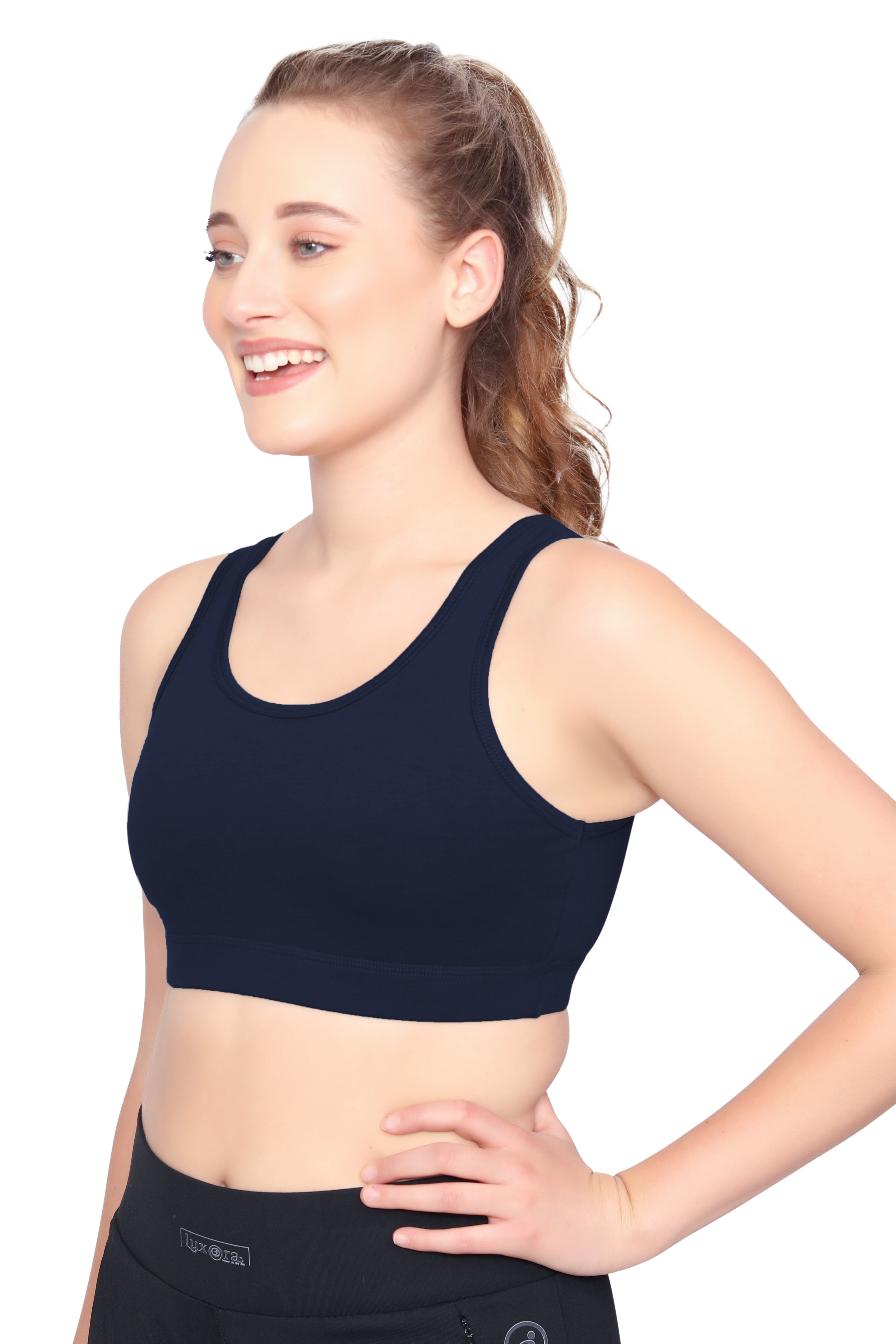 H&F Women's Non Padded Wire-Free Full Coverage Maximum Comfort and support slip on Active Sports Bra