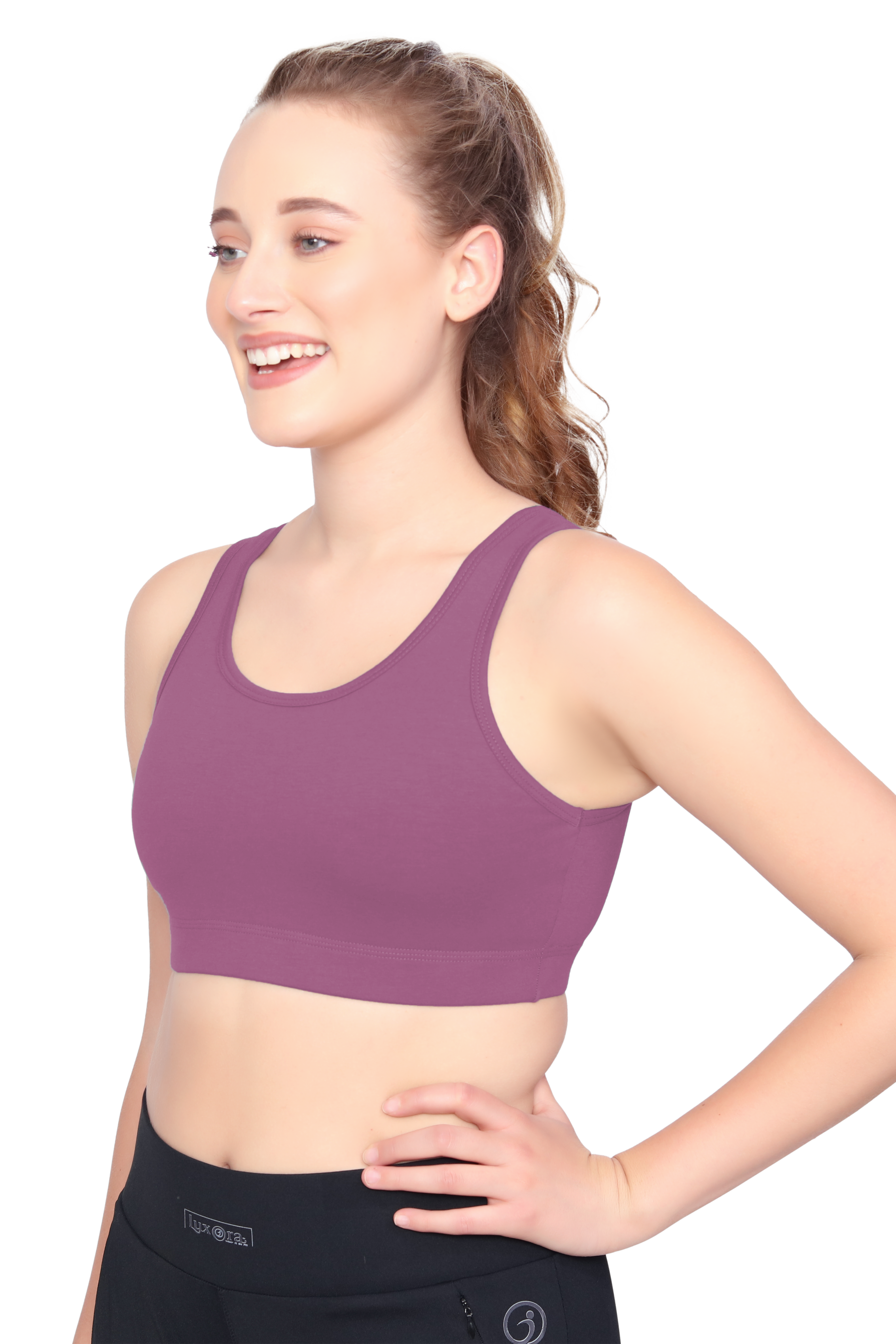 H&F Women's Non Padded Wire-Free Full Coverage Maximum Comfort and support slip on Active Sports Bra