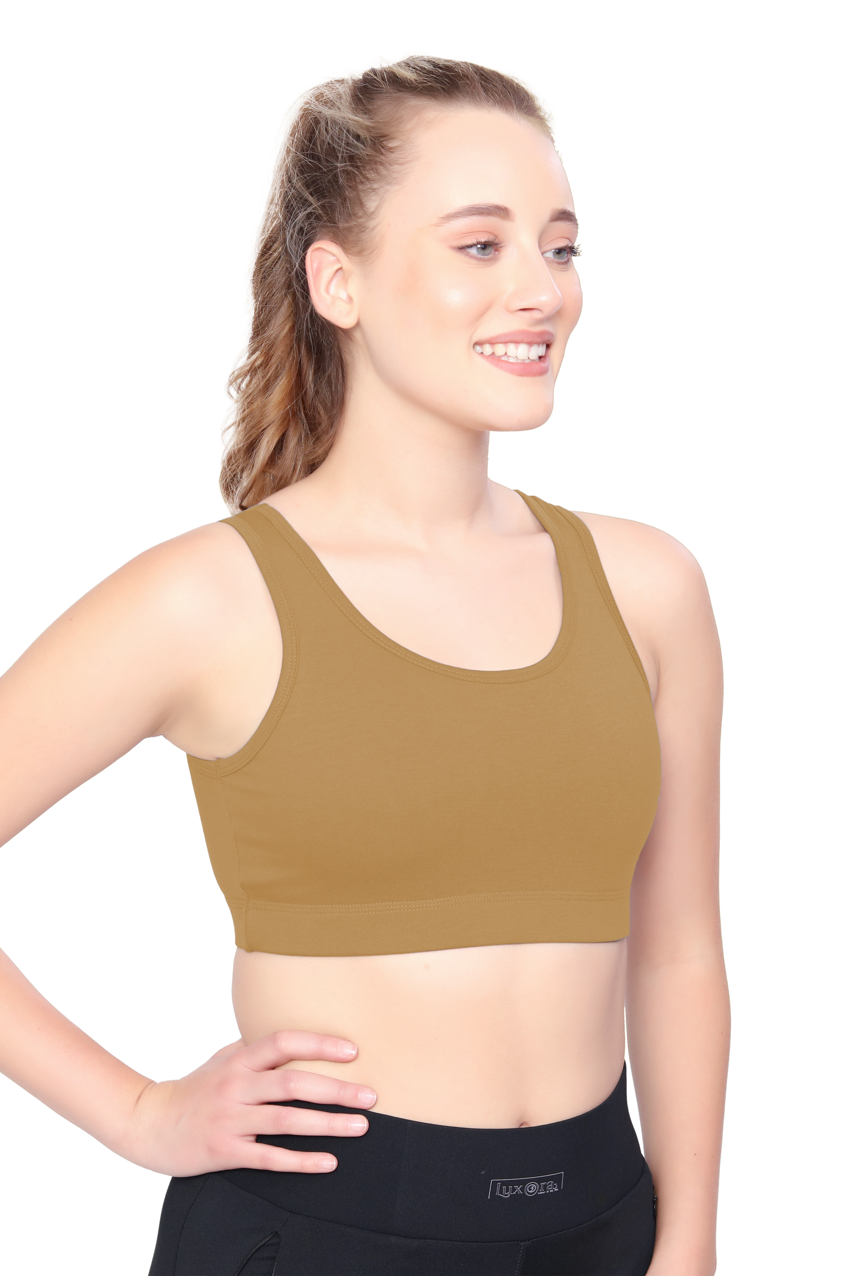 H&F Women's Non Padded Wire-Free Full Coverage Maximum Comfort and support slip on Active Sports Bra