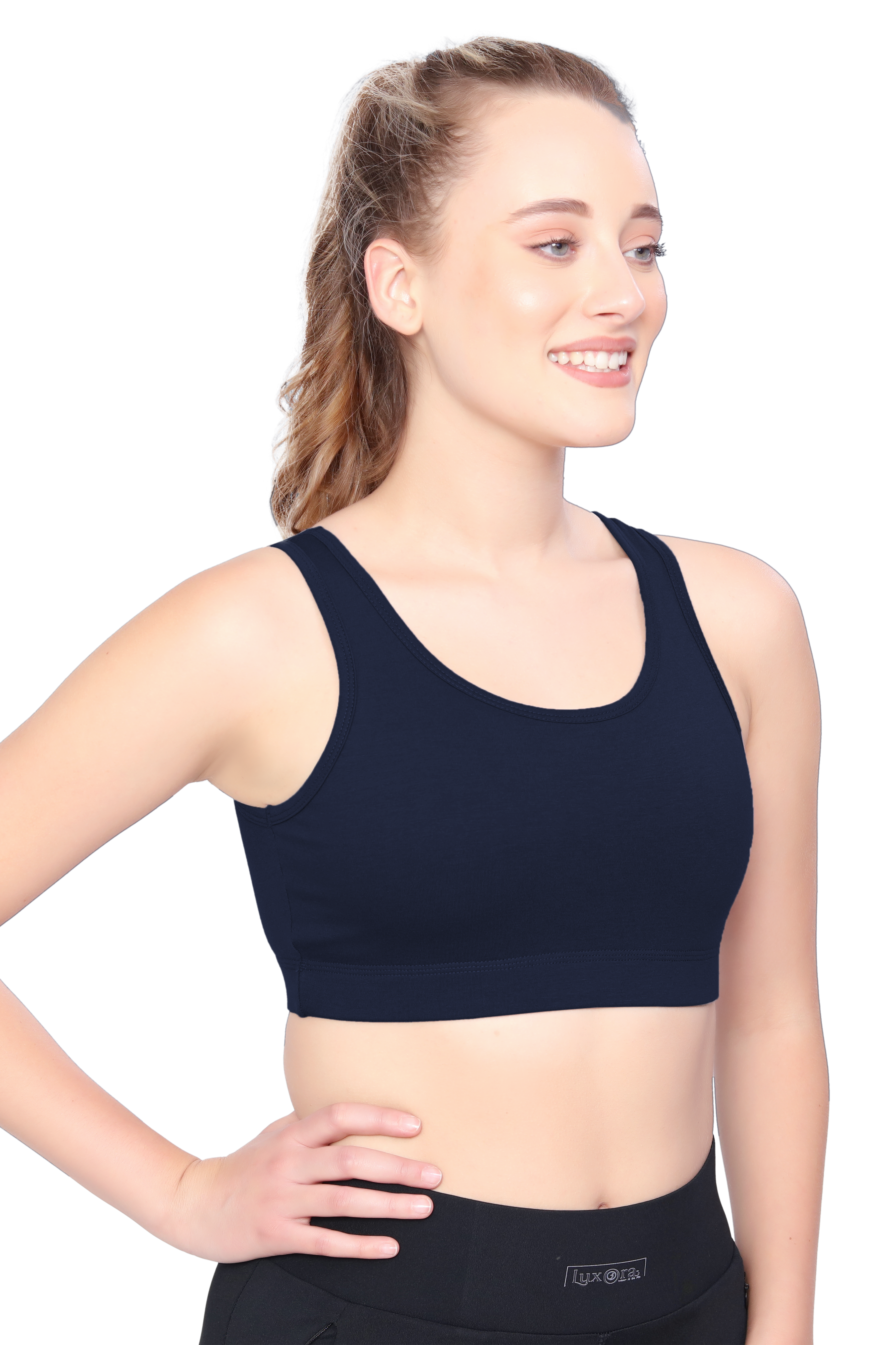 H&F Women's Non Padded Wire-Free Full Coverage Maximum Comfort and support slip on Active Sports Bra