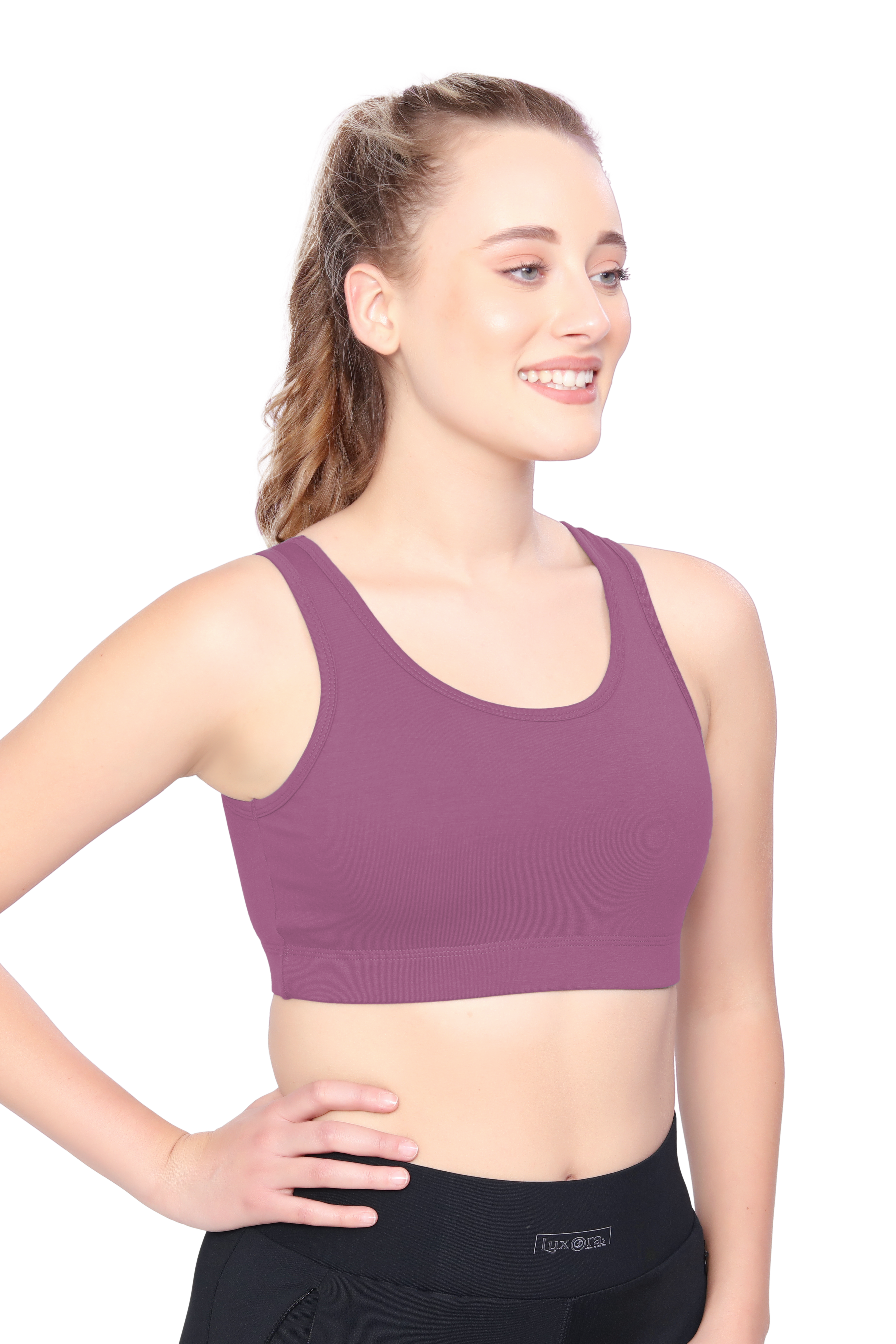 H&F Women's Non Padded Wire-Free Full Coverage Maximum Comfort and support slip on Active Sports Bra