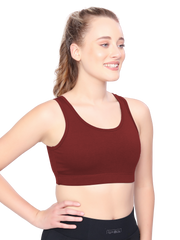 H&F Women's Non Padded Wire-Free Full Coverage Maximum Comfort and support slip on Active Sports Bra